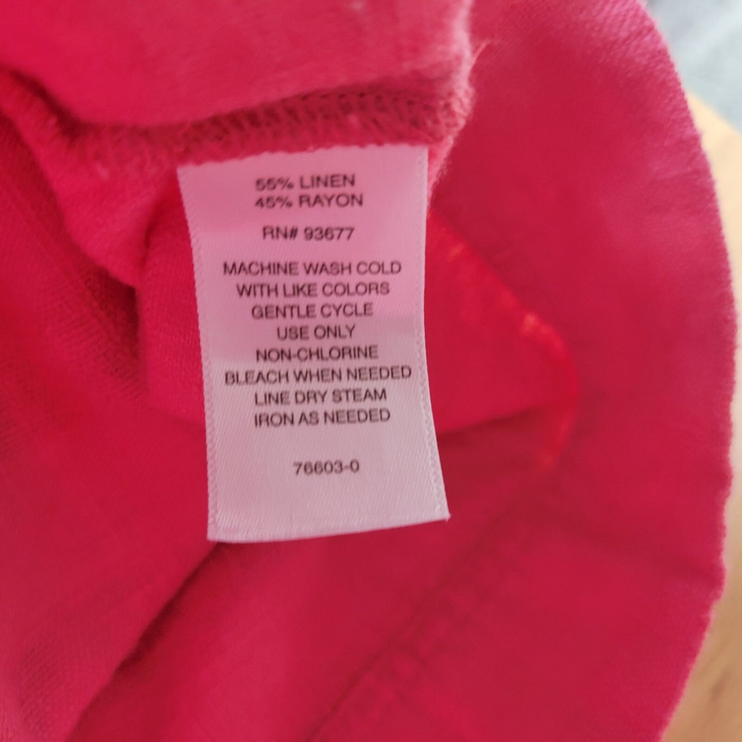 Liz Claiborne Womens Top XXL Plus Sleeveless Pink Linen Rayon Casual Lightweight