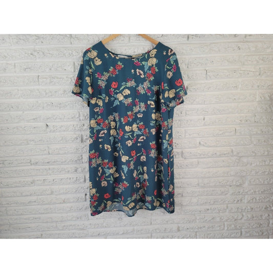 Maurices Womens Dress Extra Large Mini Short Flutter Sleeve Polyester Keyhole