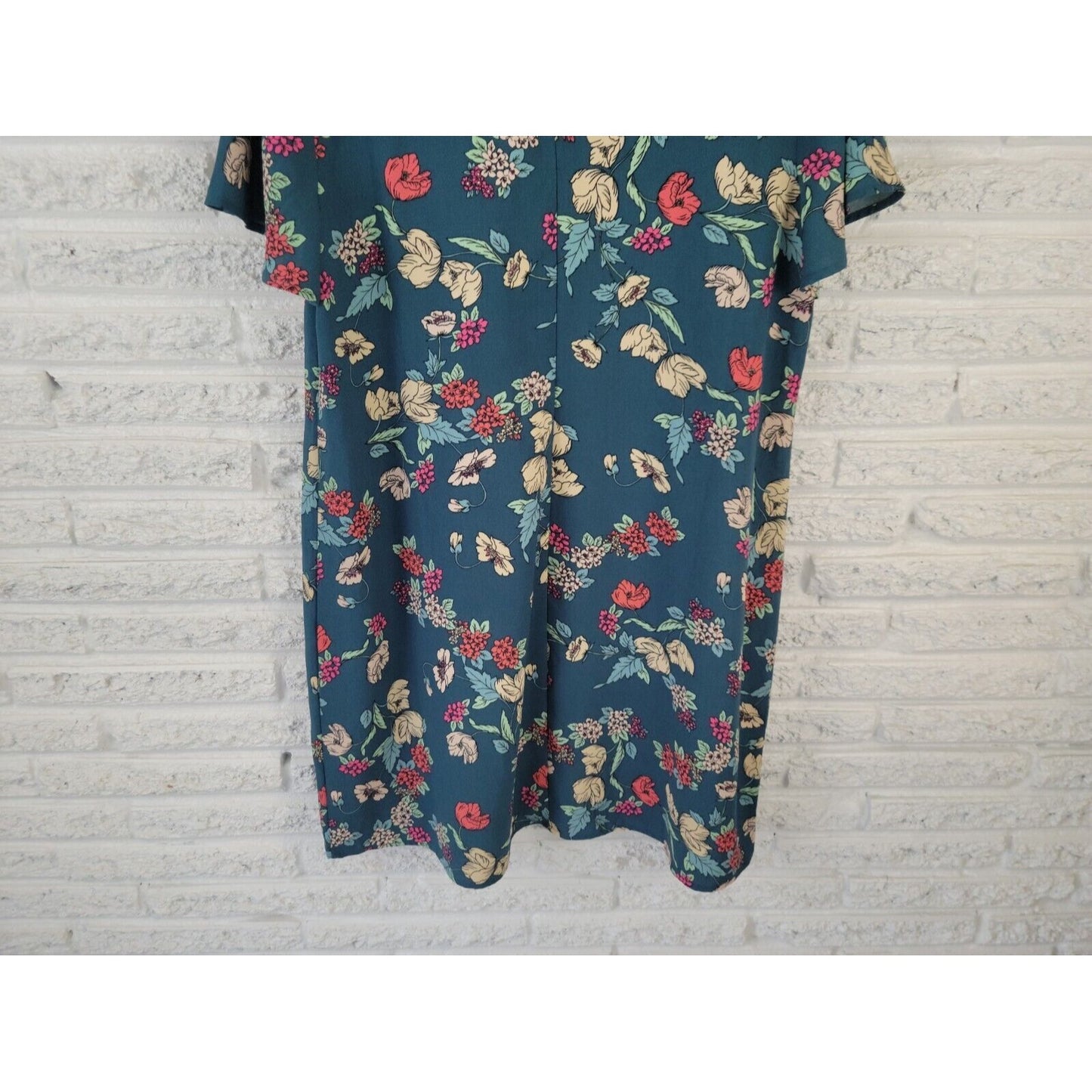 Maurices Womens Dress Extra Large Mini Short Flutter Sleeve Polyester Keyhole