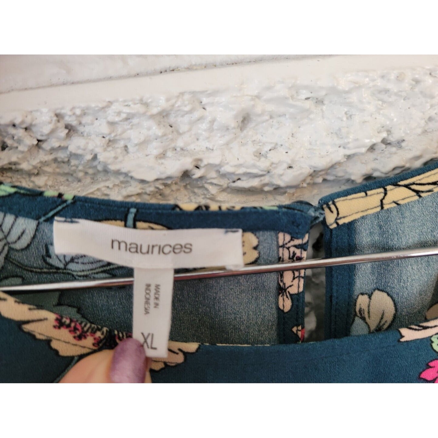 Maurices Womens Dress Extra Large Mini Short Flutter Sleeve Polyester Keyhole