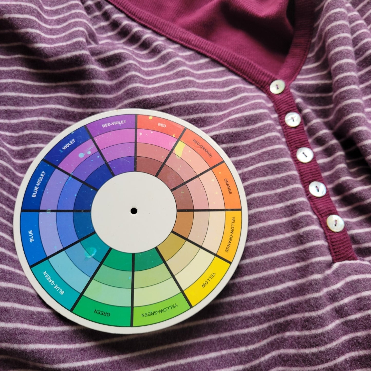 Suzanne Betro Weekend Womens Top 1X Plus 3/4 Sleeve Poly Blend Purple Stripe