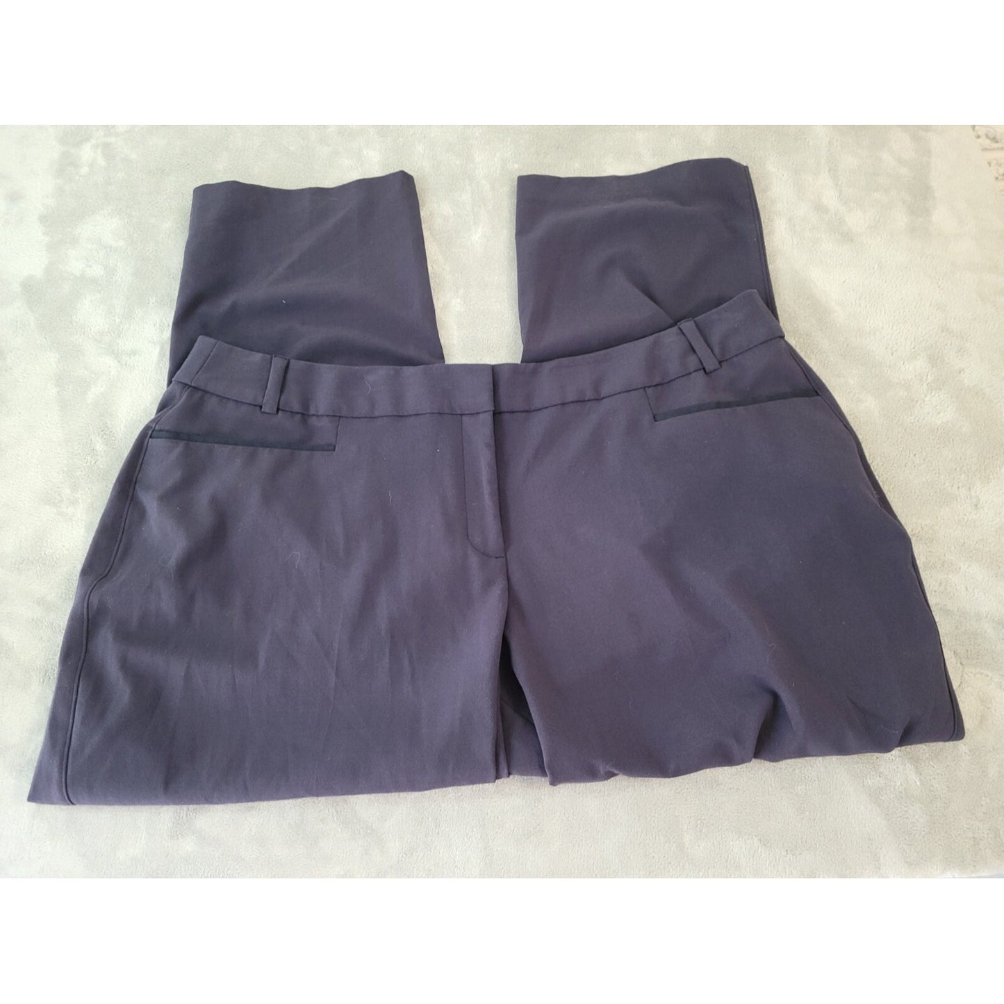 Lane Bryant Womens Pants 24S 24P Plus Petite Ashley Straight Leg Blue Career