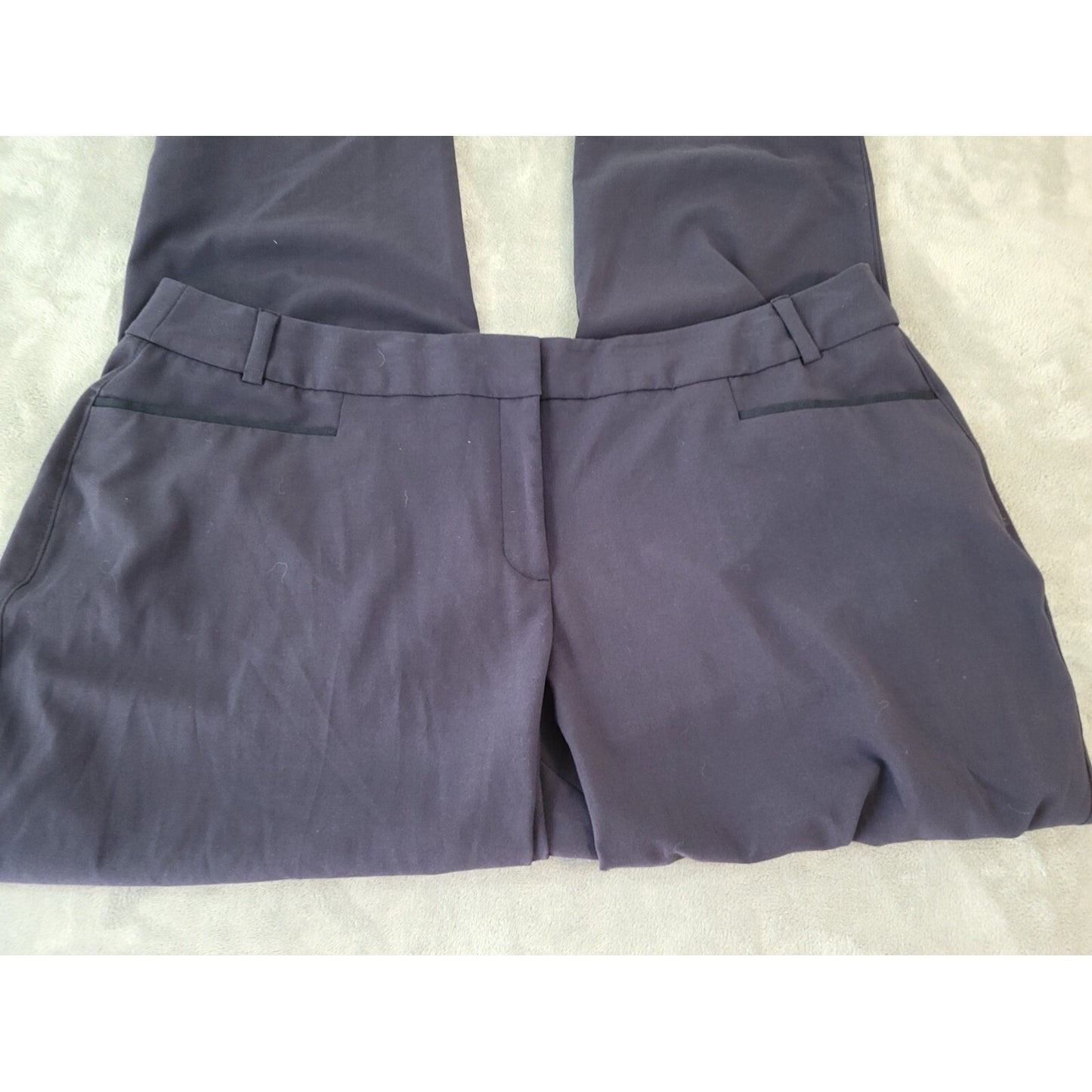 Lane Bryant Womens Pants 24S 24P Plus Petite Ashley Straight Leg Blue Career