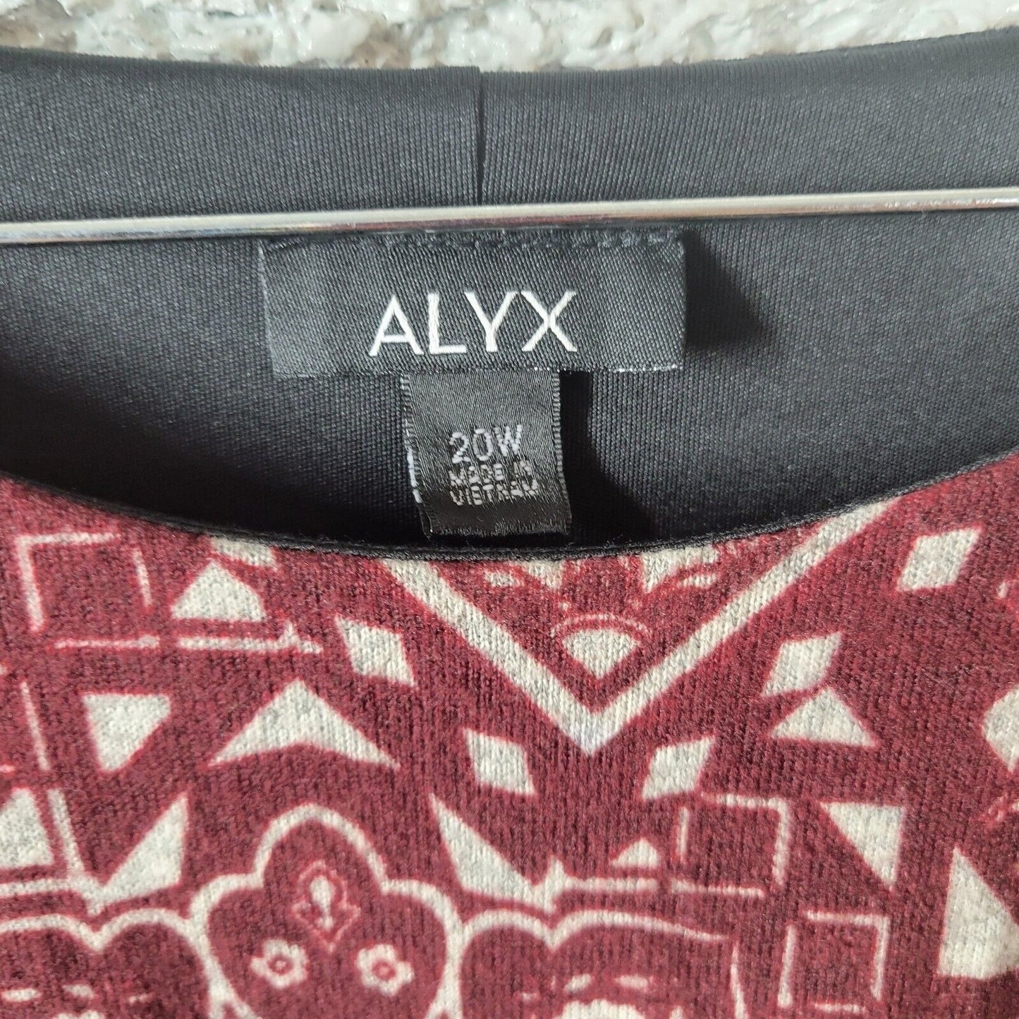 Alyx Womens Dress 20W Plus Long Sleeve Knit Brown Geometric Pullover Office