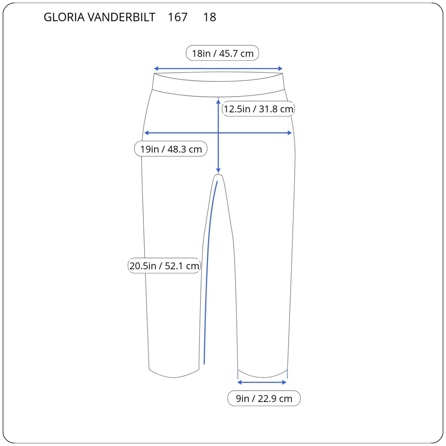 Gloria Vanderbilt Amanda Womens Jeans 18 Plus Capri Purple Denim Zip Fly Comfy