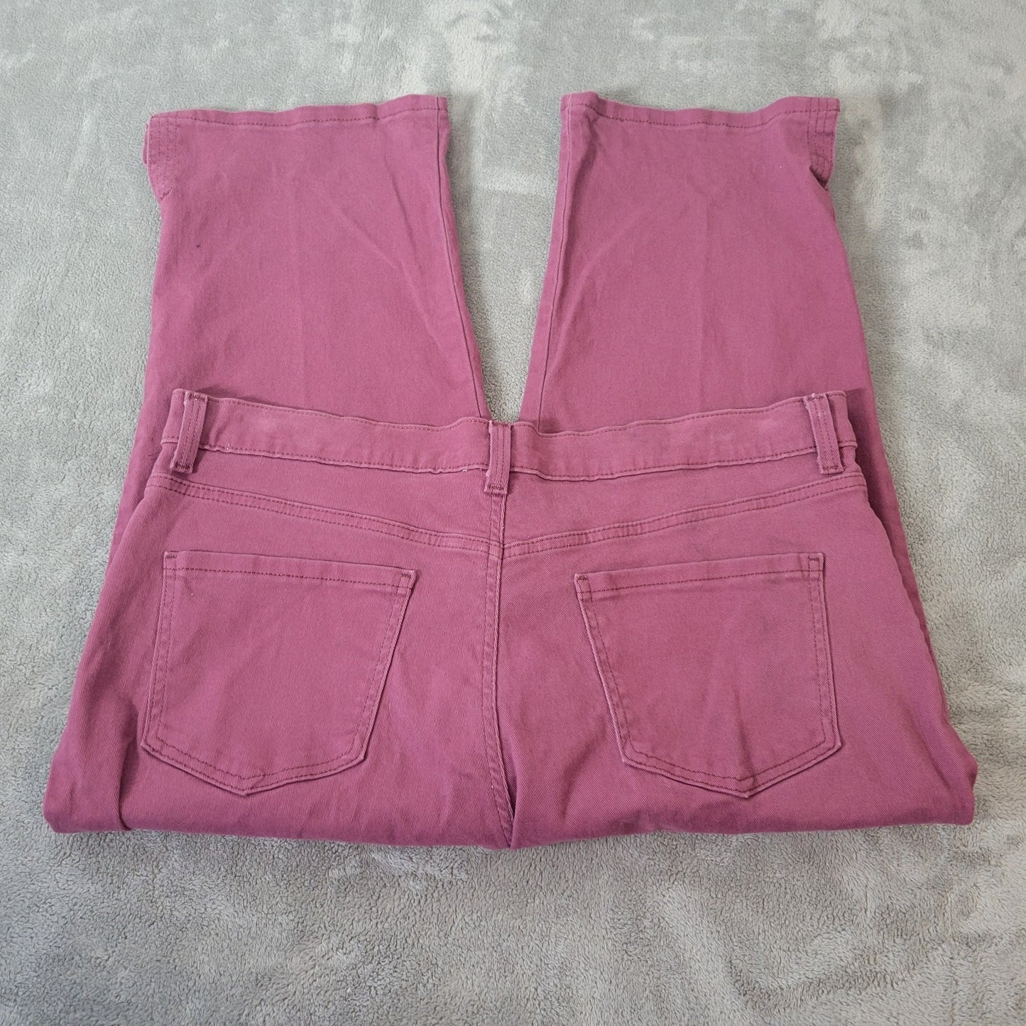 Gloria Vanderbilt Amanda Womens Jeans 18 Plus Capri Purple Denim Zip Fly Comfy
