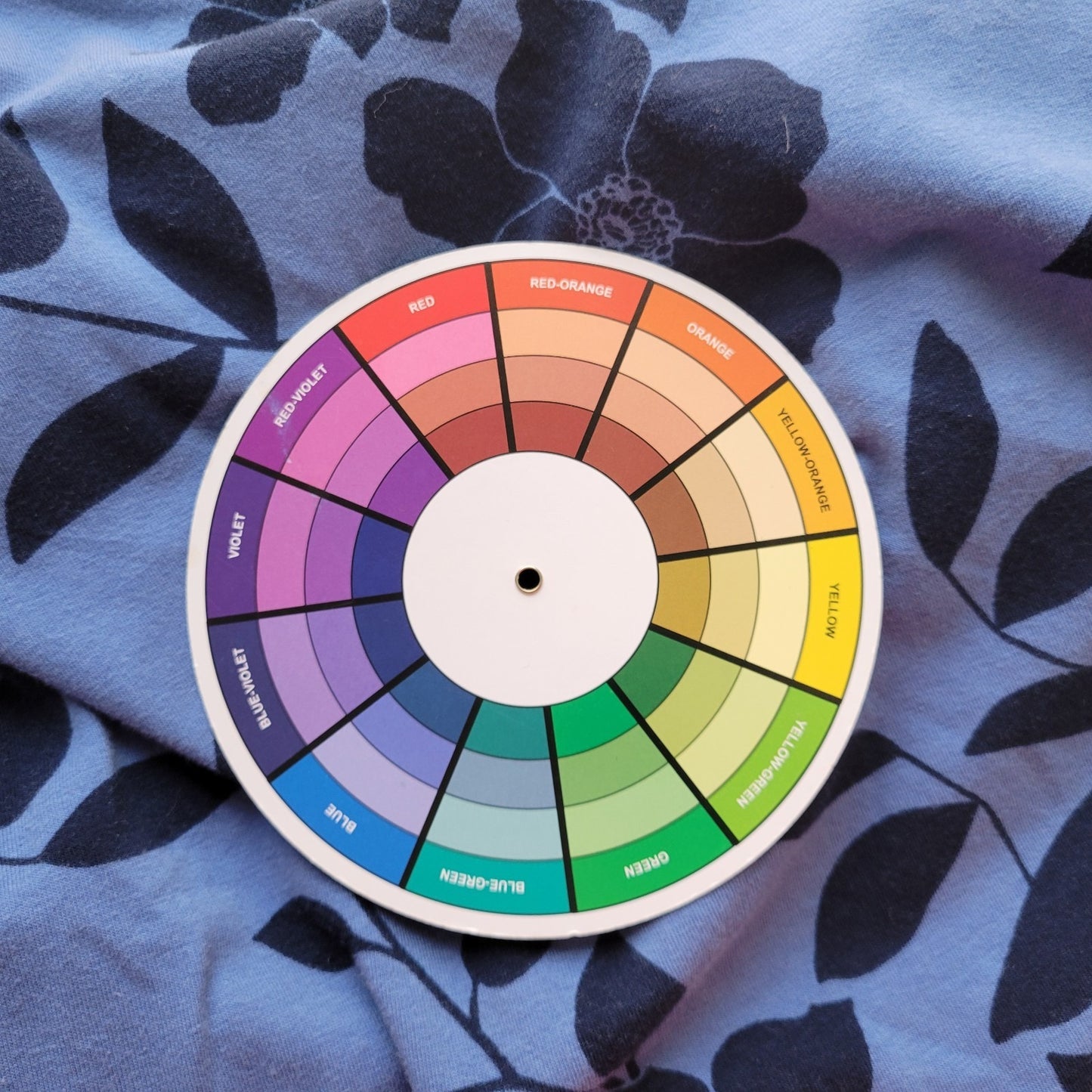 Catherines Womens Top 2X Plus 22W 24W Tee Tunic Blue Floral Cotton Blend Casual