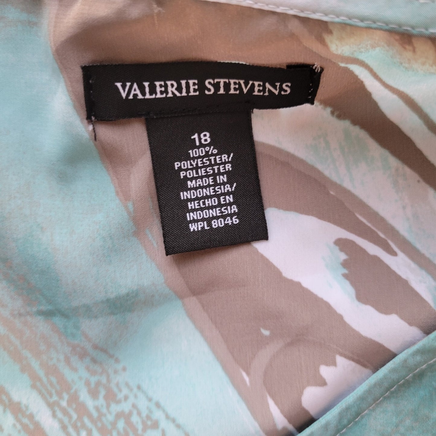 Valerie Stevens Womens Top 18 Batwing Sleeve Lightweight Blue Gray Watercolor