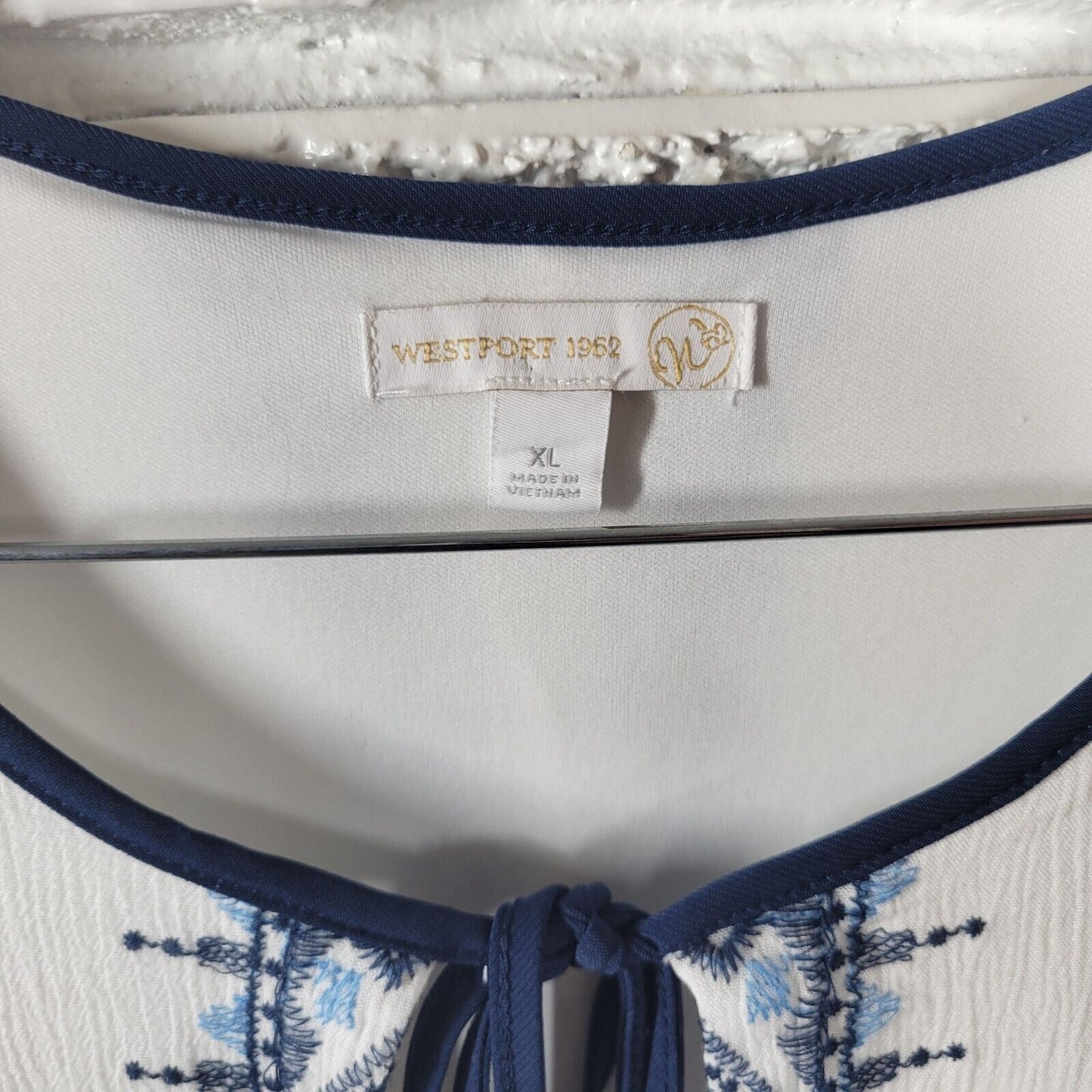 Westport Womens Dress Extra Large XL Sheath Mini Sleeveless Keyhole Embroidered