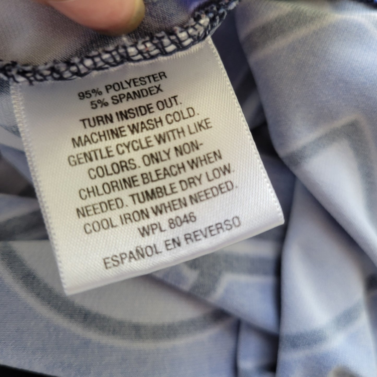 JM Collection Womens Top Extra Large 3/4 Sleeve Blue Geometric Beaded Poly Blend