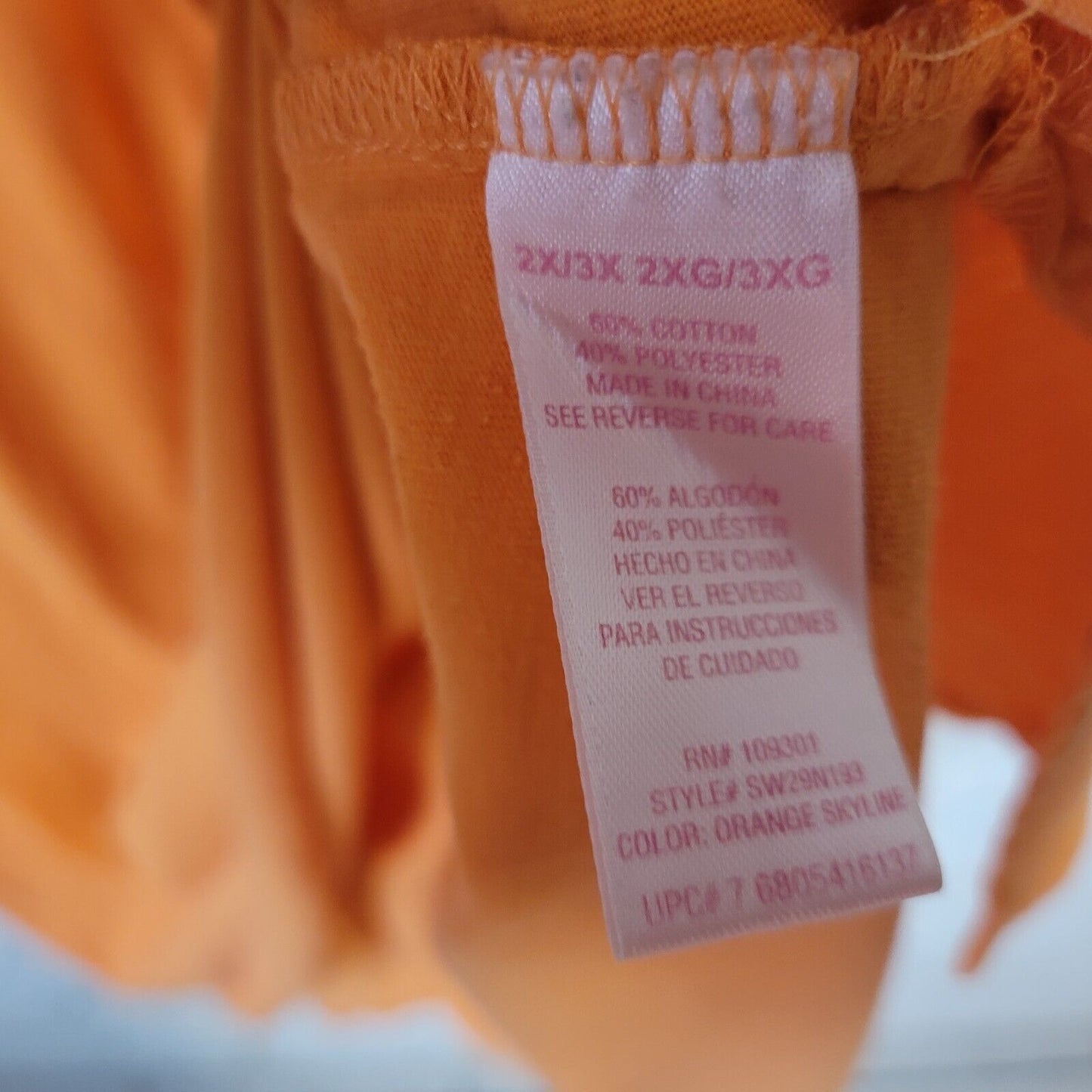 Secret Treasures Top 2X 3X Nightgown Orange Good Morning Sunshine Embroidered