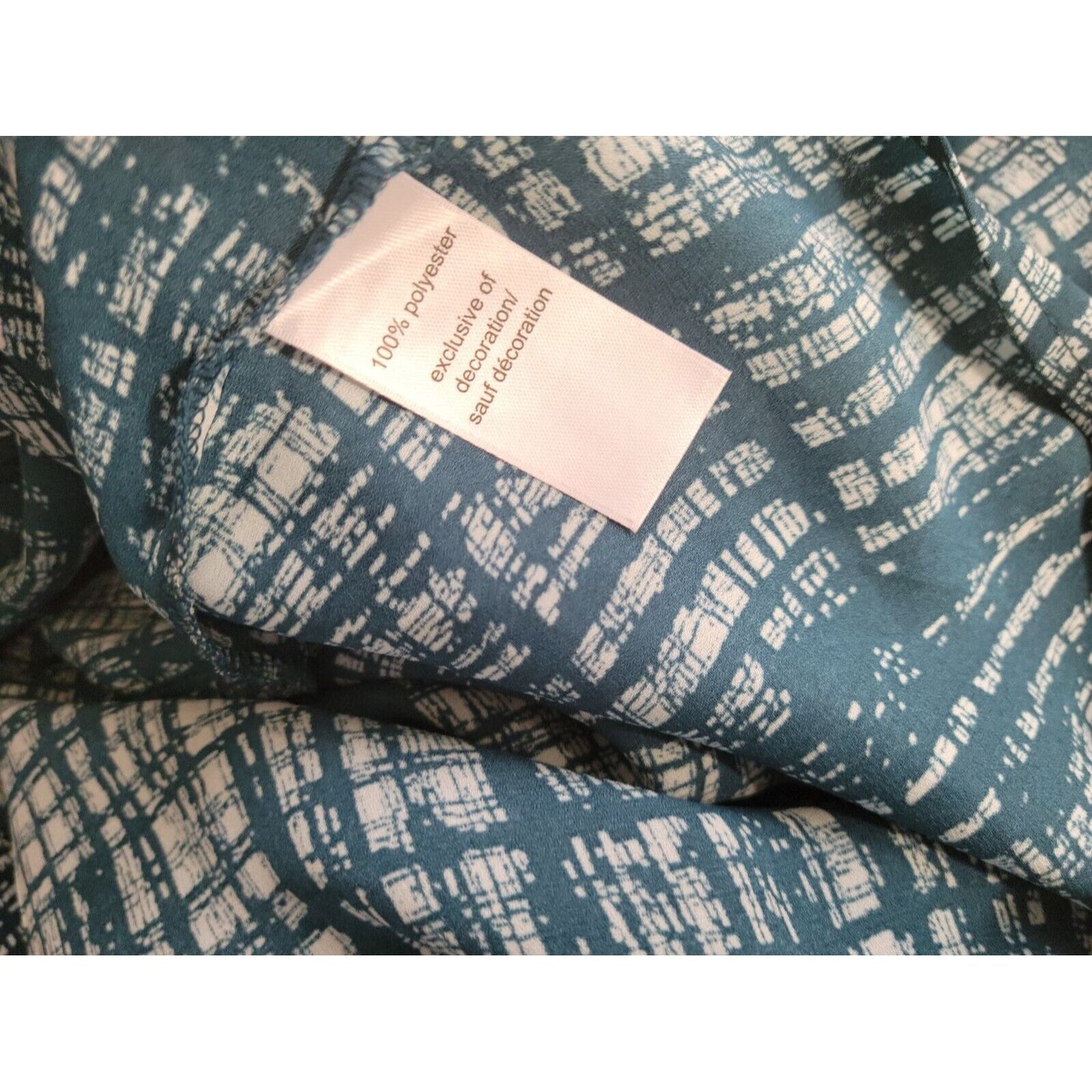 Maurices Womens Top Extra Large XL Button Up Blue Geometric Casual Comfy