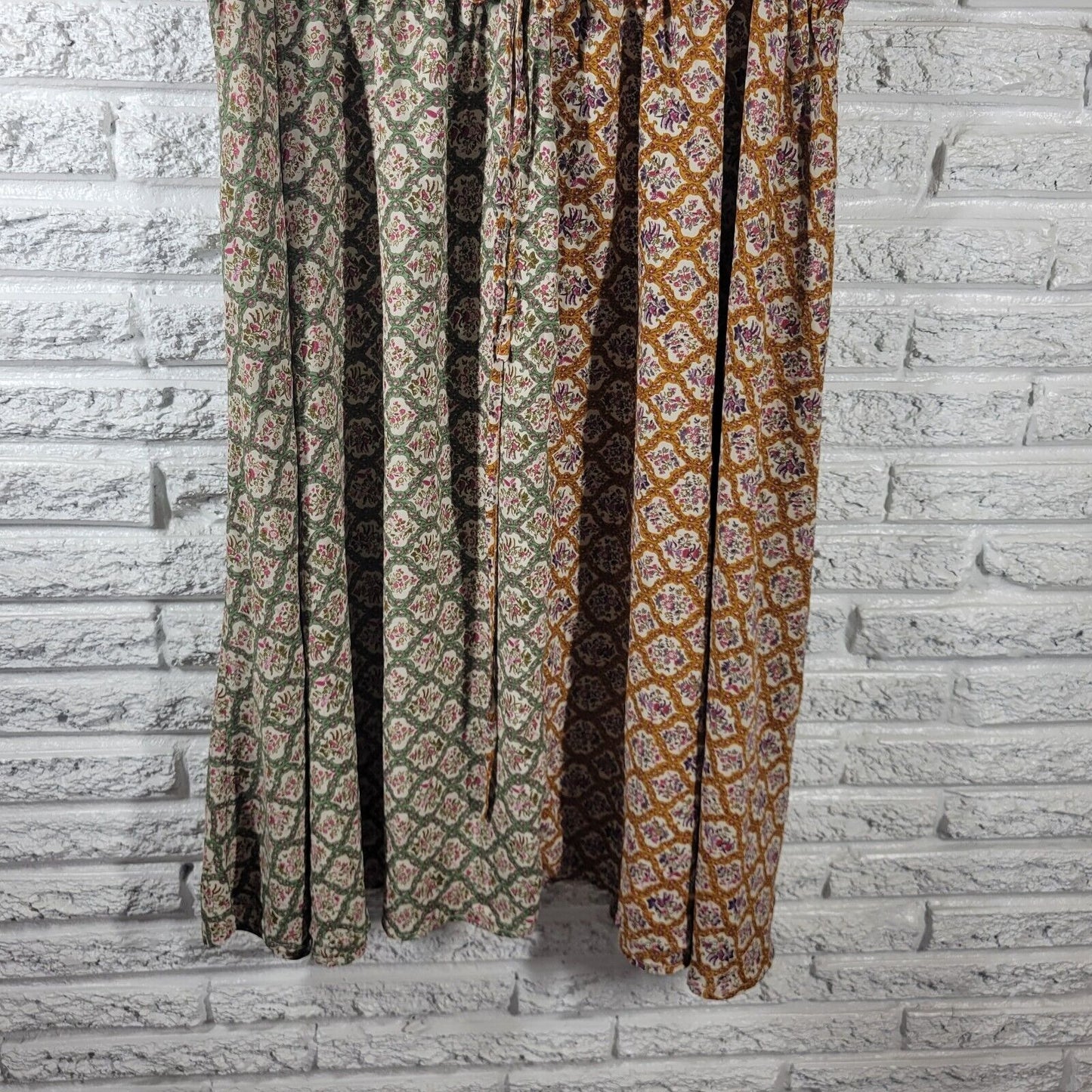 Shein Curve Womens Skirt 4XL Midi Pull On Semi Sheer Green Floral Lightweight