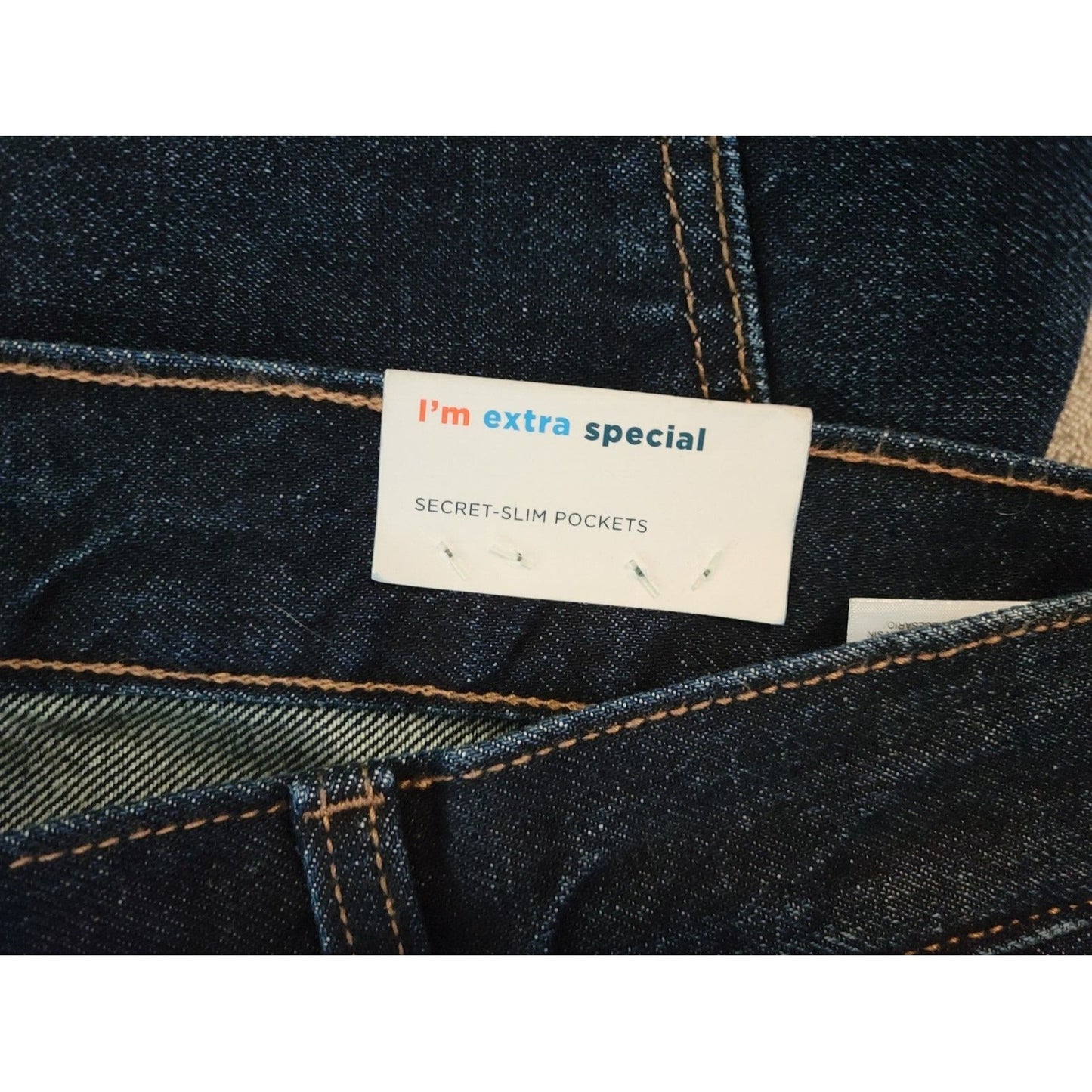 Old Navy Slouchy Womens Jeans 24 Straight Leg Crop Slim Pockets Dark Secret New