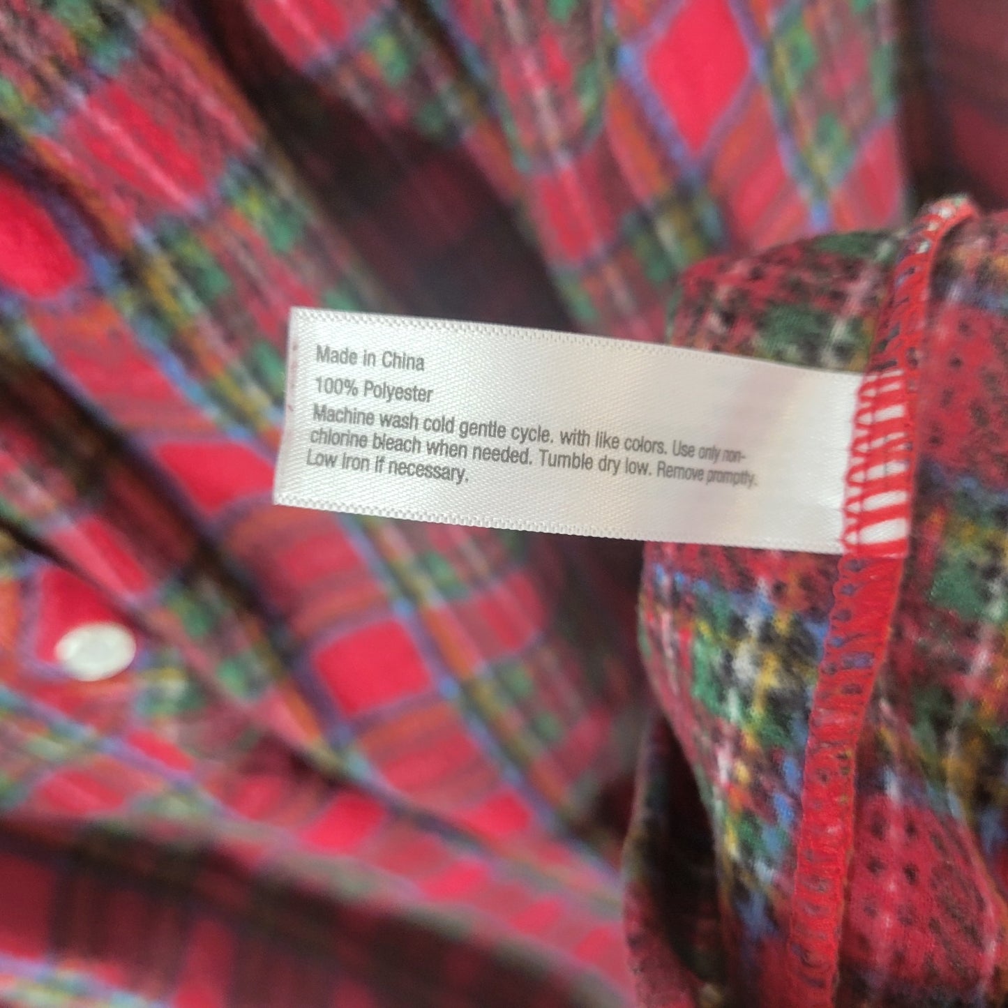 Celestial Dreams Womens Robe XL Long Sleeve Red Plaid Flannel Ric Rac Loungewear