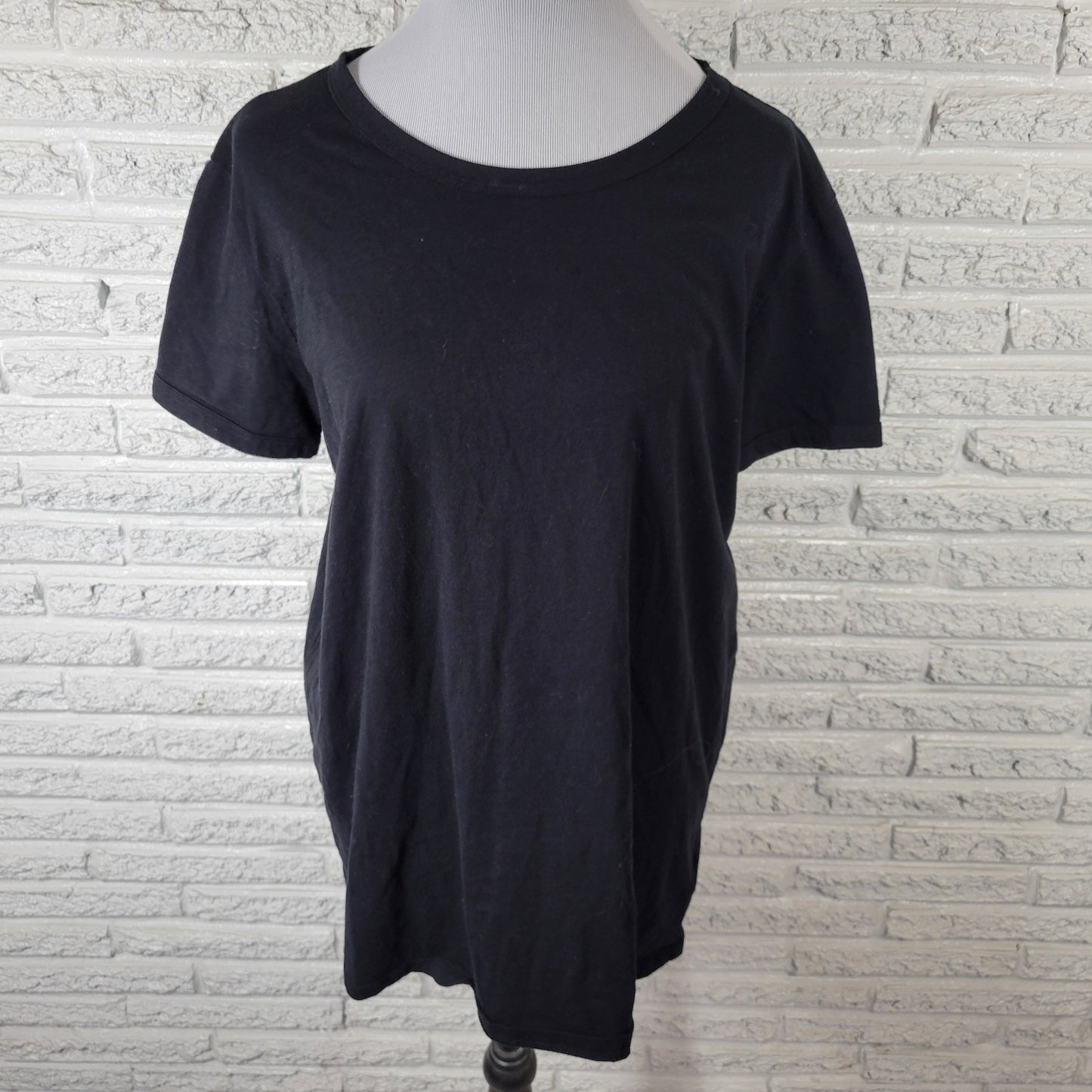 Lularoe Women Top Extra Large XL Tee Short Sleeve Black Cotton Blend Lightweight