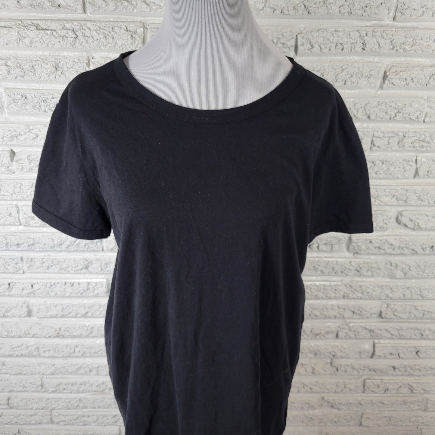 Lularoe Women Top Extra Large XL Tee Short Sleeve Black Cotton Blend Lightweight