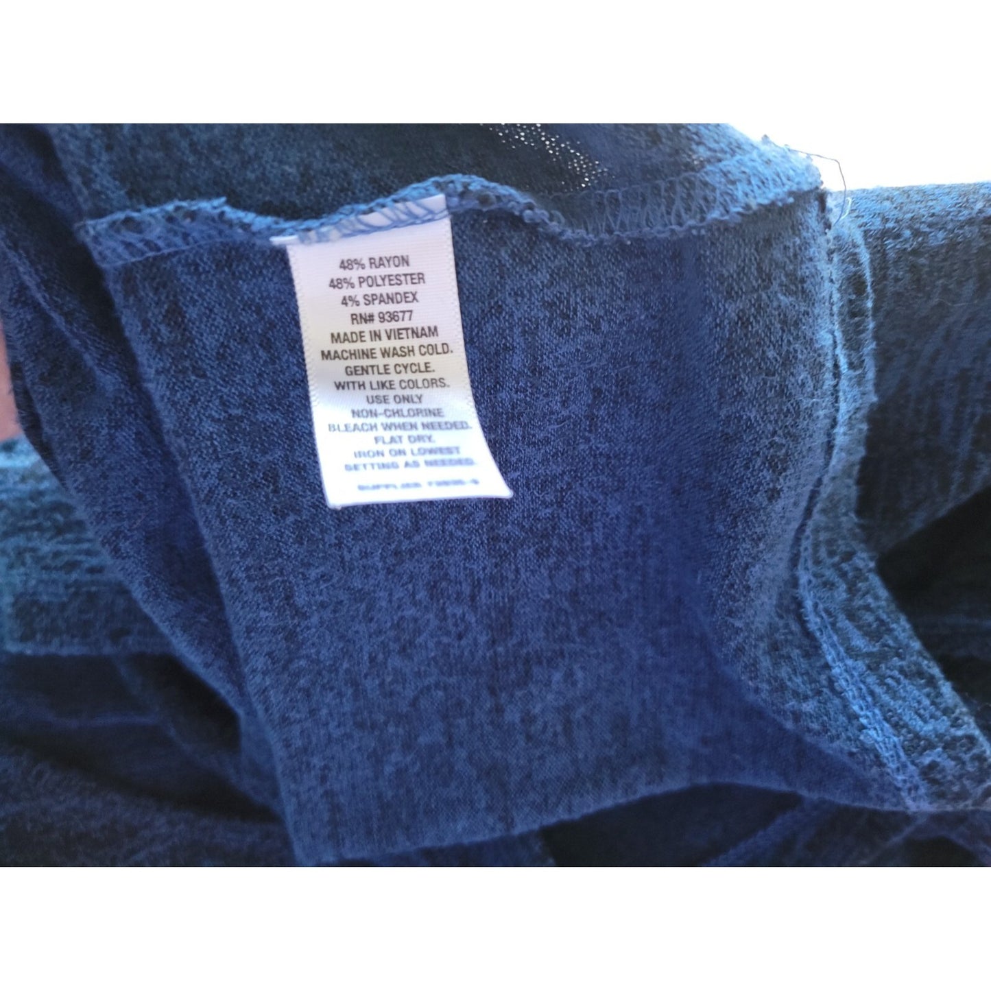 Ana Womens Sweater XXL Plus Pullover Bell Sleeve Blue Heather Lightweight Soft