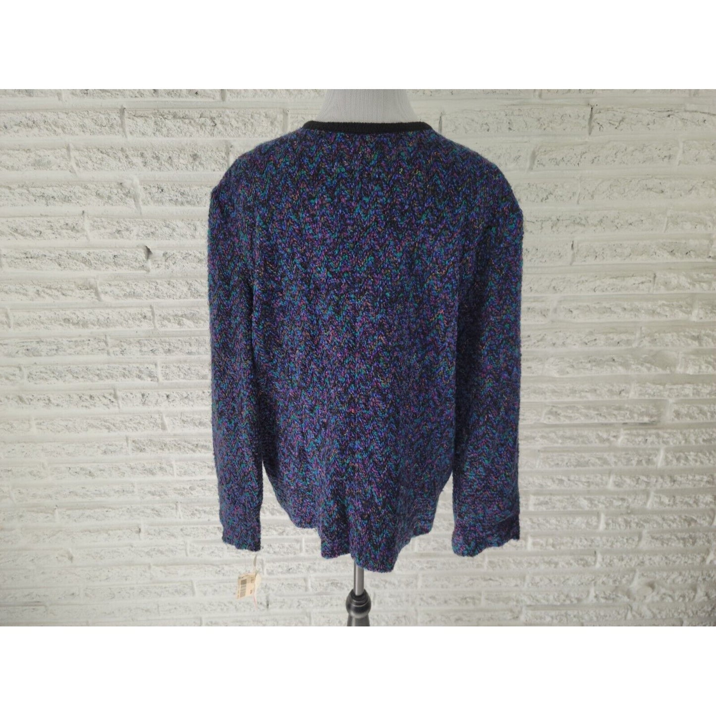 Haberdashery Leslie Ray Sweater 20 Plus Cardigan Lined Button Blue Faux Pocket