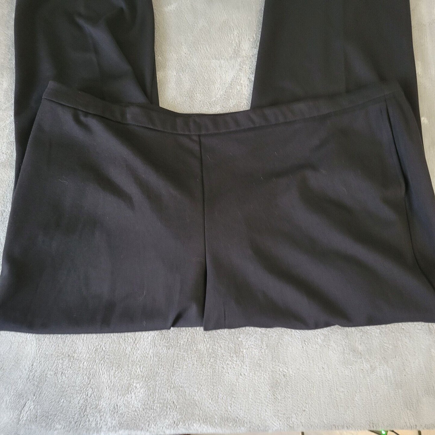 Allison Daley II Womens Pants 18W Plus Pull On Crop Straight Leg Black Office