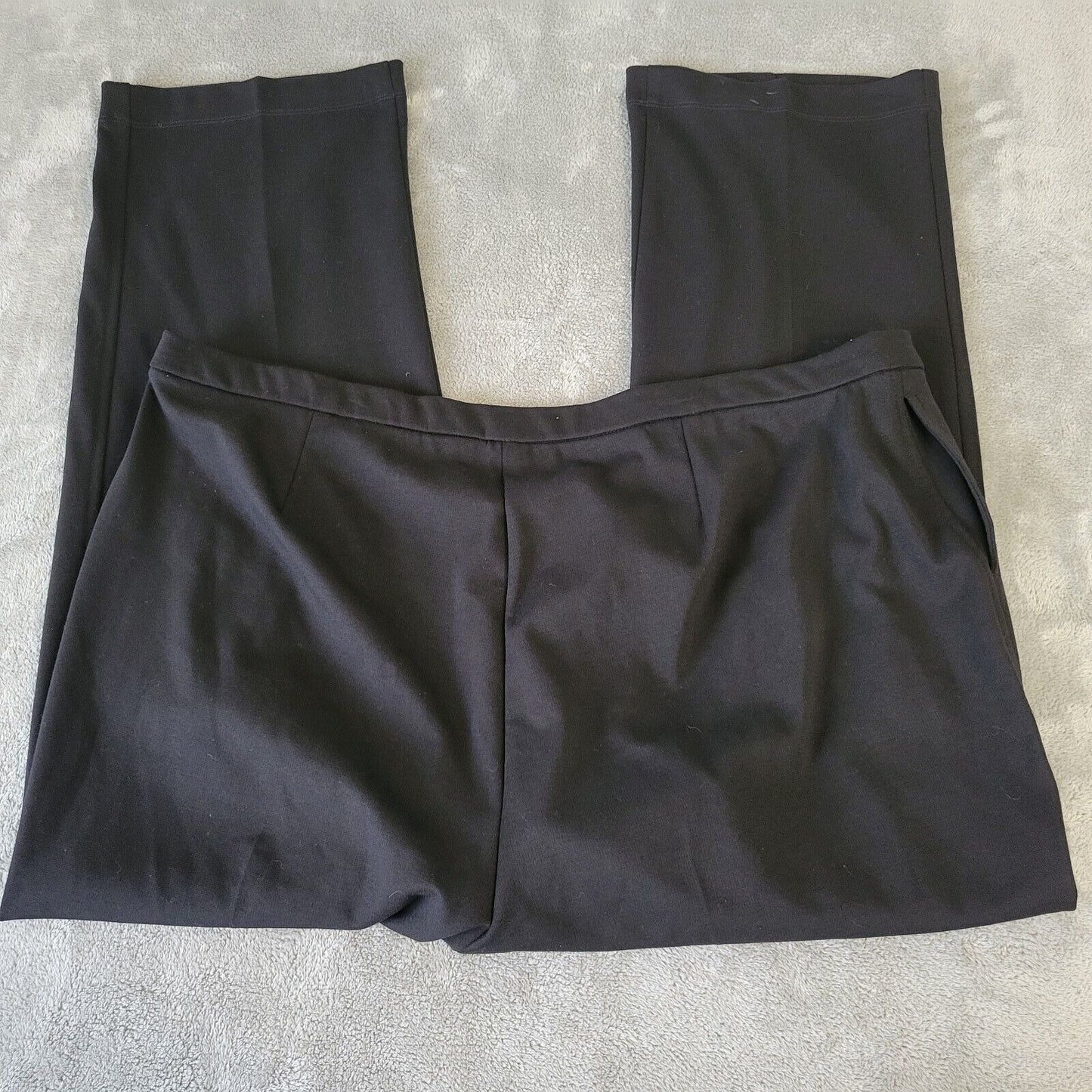 Allison Daley II Womens Pants 18W Plus Pull On Crop Straight Leg Black Office