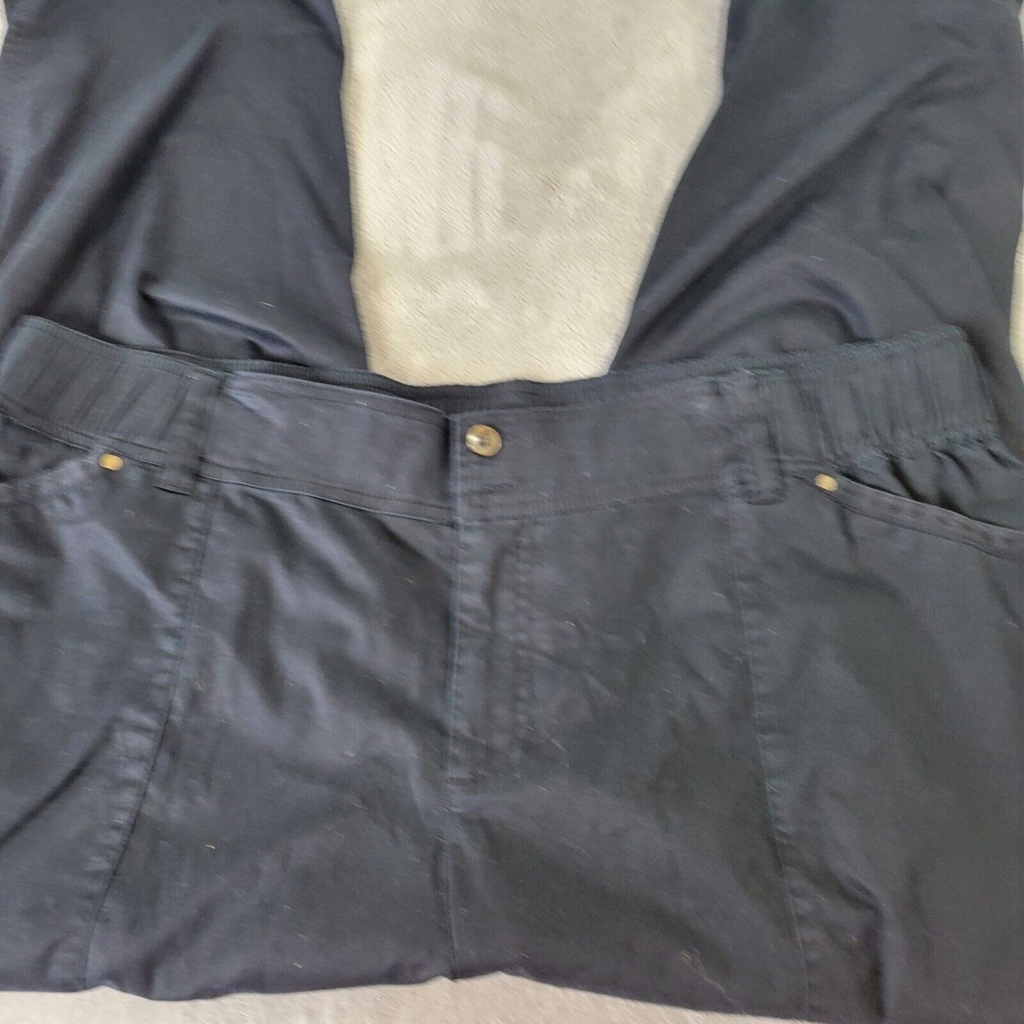 Catherines Womens Pants 2XWP Petite Straight Leg Comfort Waist Black Zip Fly