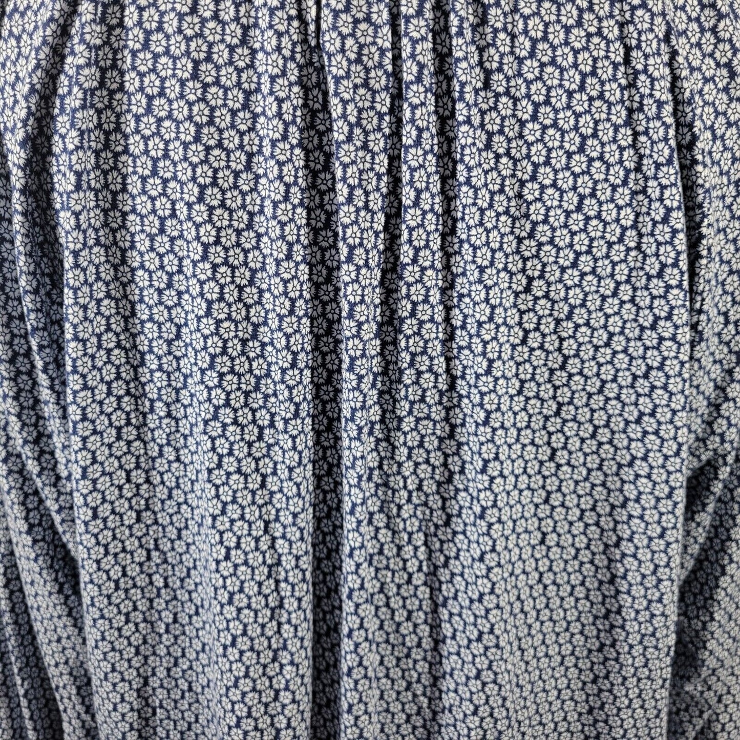 Croft Barrow Womens Top XL Tunic 3/4 Sleeve Blue Geometric Keyhole Lightweight