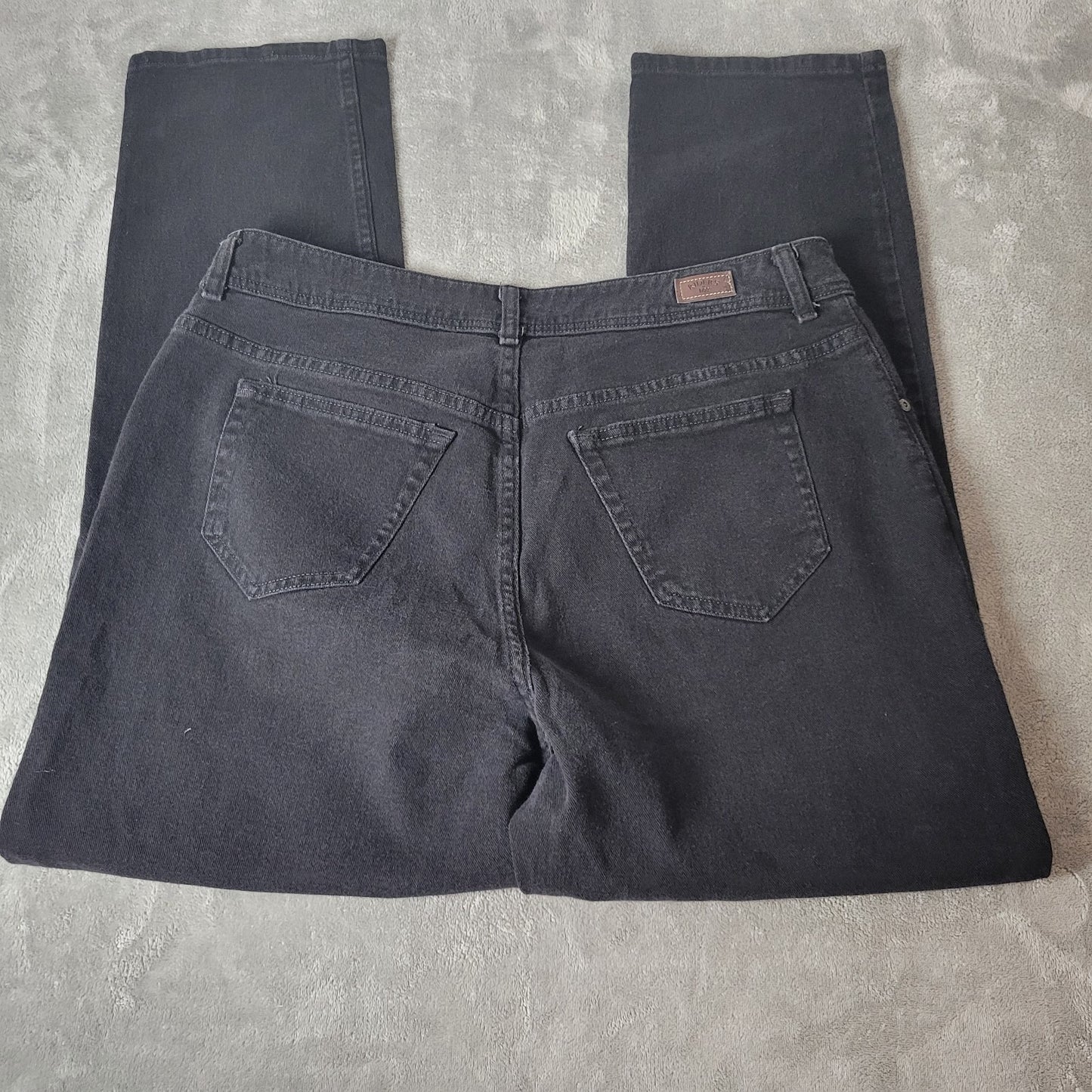 Riders Lee Womens Jeans 20W Plus Straight Leg Black Denim Wash Zip Fly Comfy