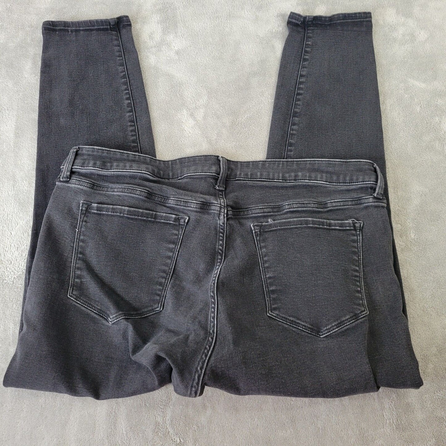 Old Navy Rockstar Womens Jeans 20 Super Skinny Black Denim Comfy Cotton Blend
