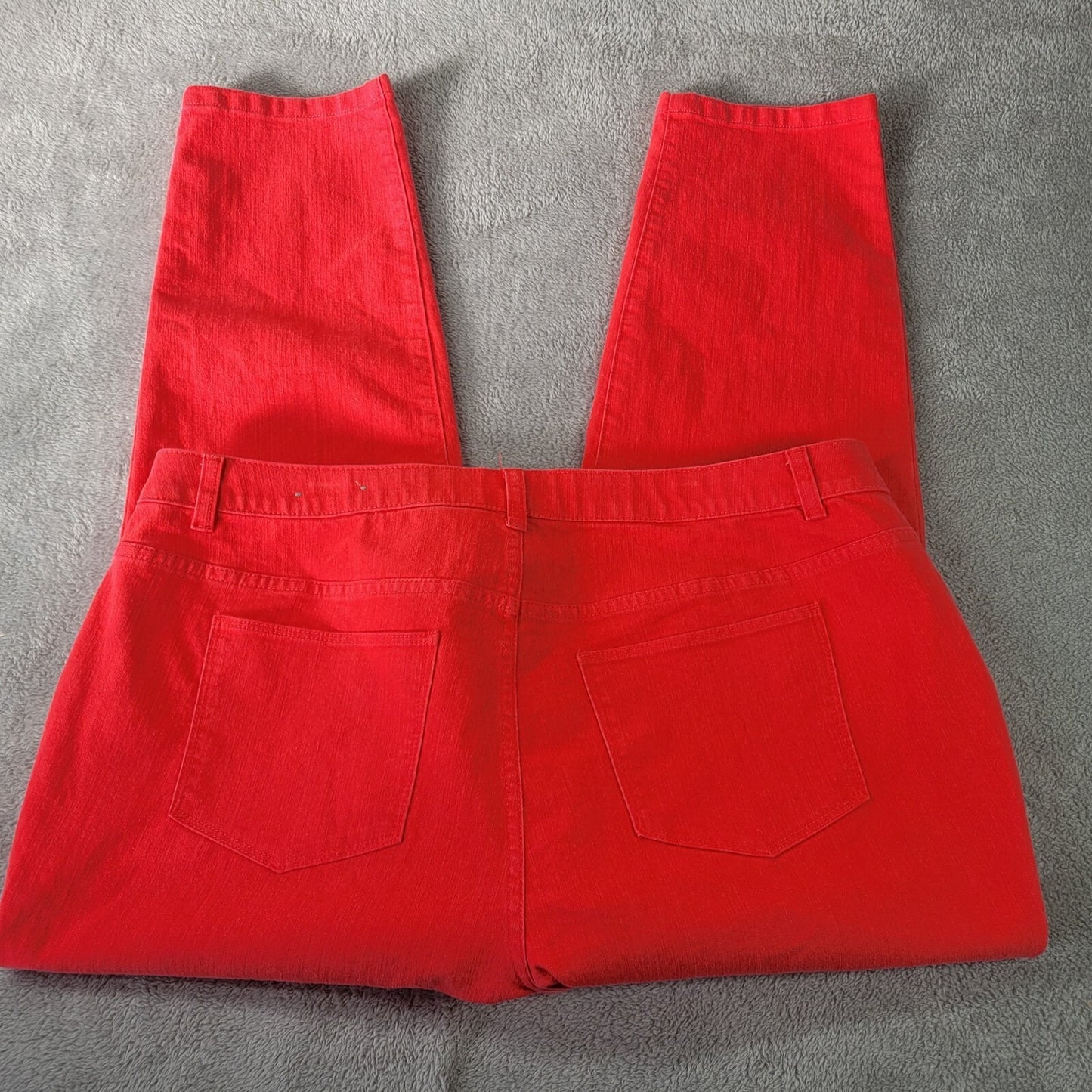 CJ Banks Signature Slimming Womens Jeans 20W Plus Pink Denim Comfy Straight Leg