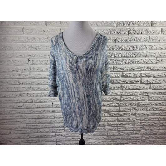 Maurices Womens Sweater Extra Large XL Pullover Lightweight Blue Dolman Sleeves