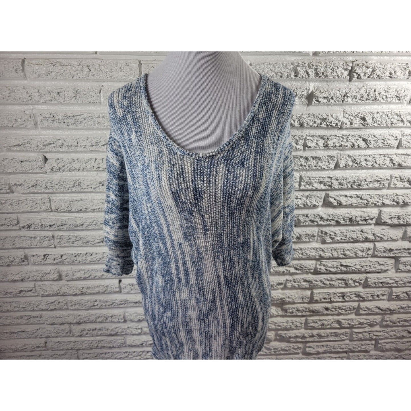 Maurices Womens Sweater Extra Large XL Pullover Lightweight Blue Dolman Sleeves