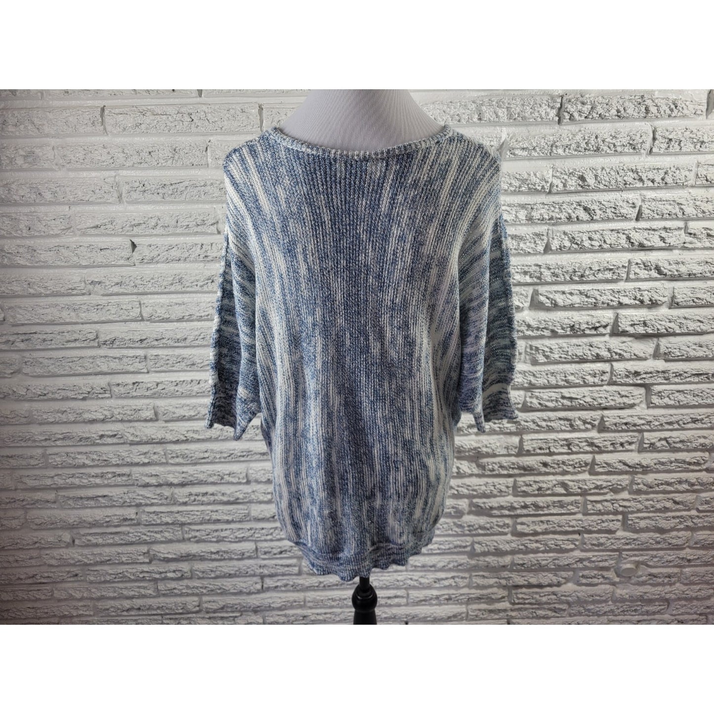 Maurices Womens Sweater Extra Large XL Pullover Lightweight Blue Dolman Sleeves