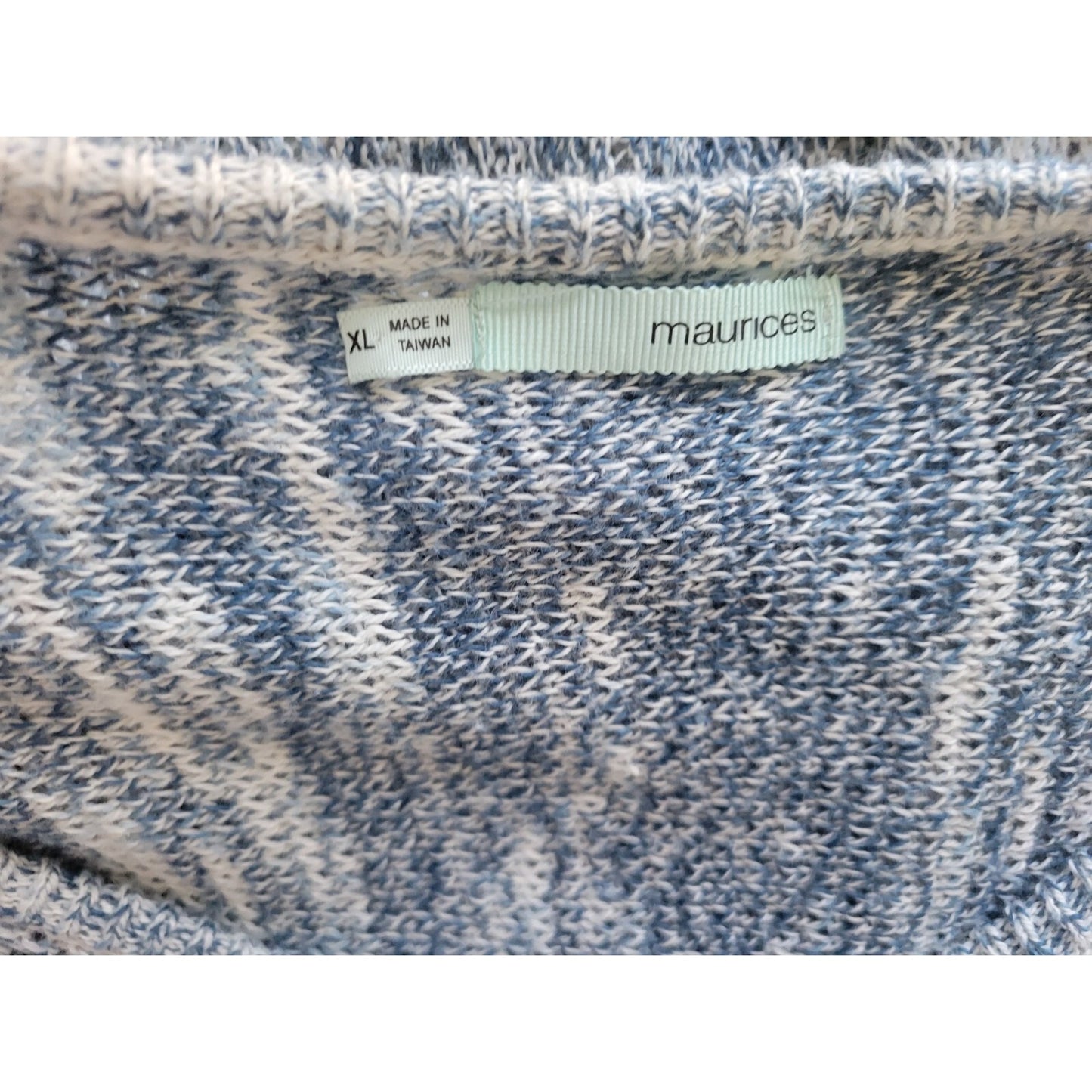 Maurices Womens Sweater Extra Large XL Pullover Lightweight Blue Dolman Sleeves