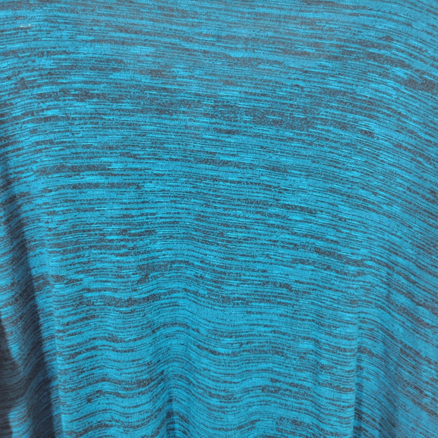 Catherines Womens Top 3X Plus Tunic 3/4 Sleeve Blue Heather Keyhole Chiffon Hem