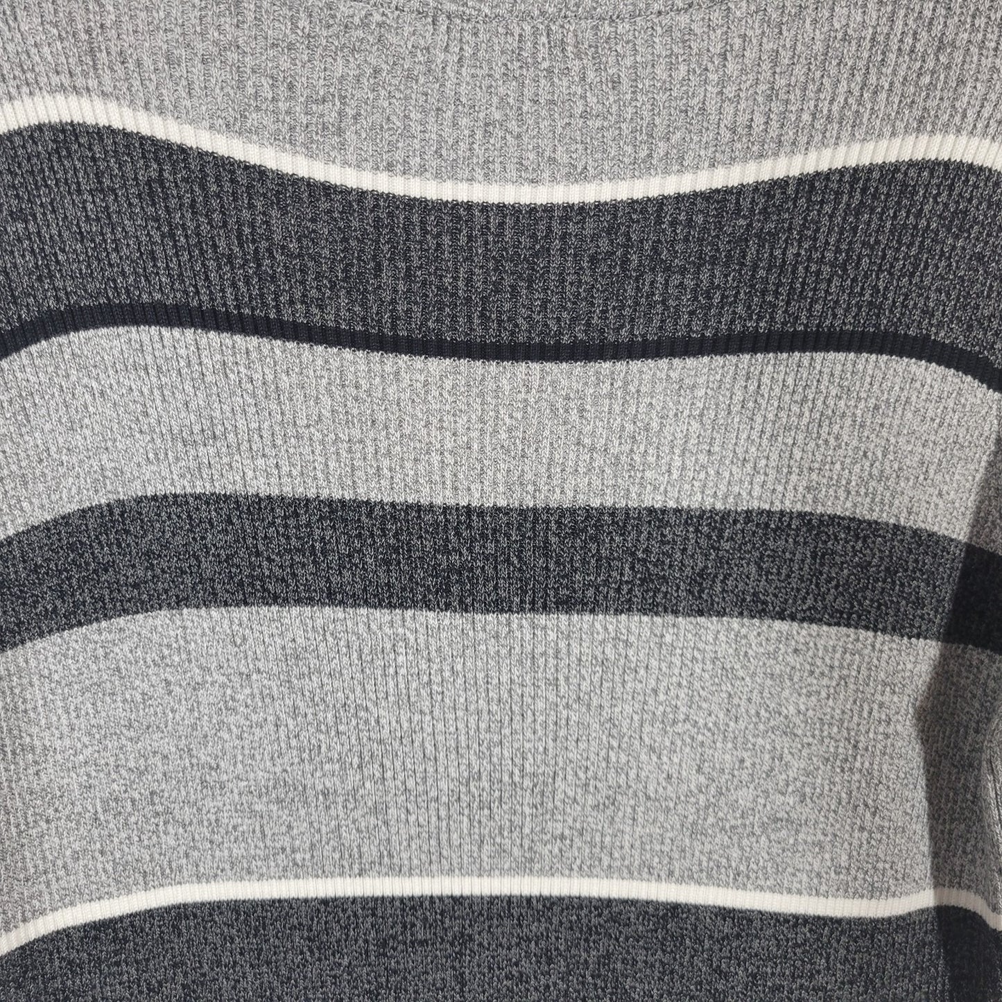 Cato Est 1946 Womens Dress Extra Large XL Sweater Gray Stripe Pullover Comfy