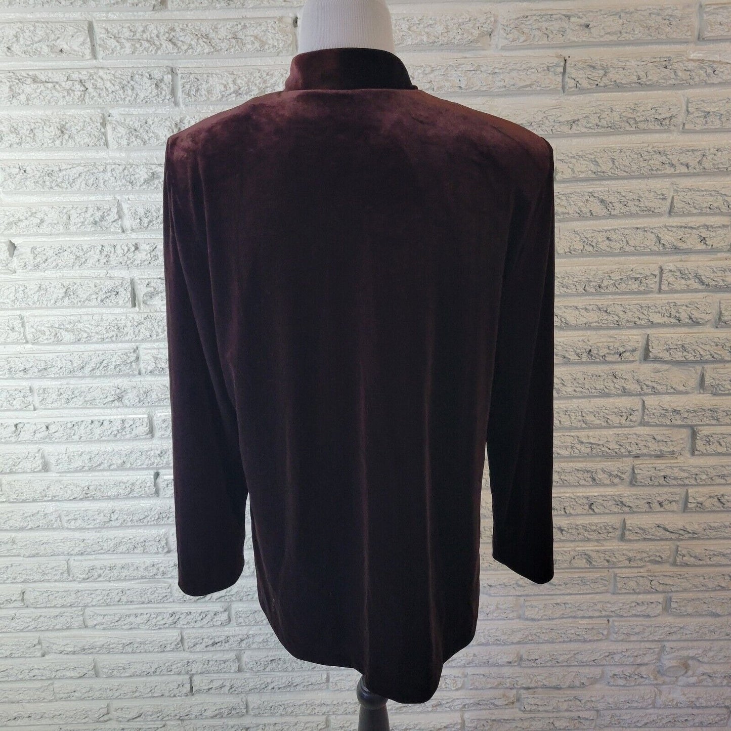 R&M Richards Karen Kwon Jacket Extra Large Deep Purple Velour Lined Formal
