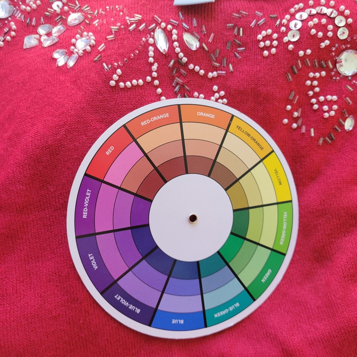 Liz Me Womens Sweater 2X Plus Tunic Red Holiday Beaded Rhinestones Soft Office