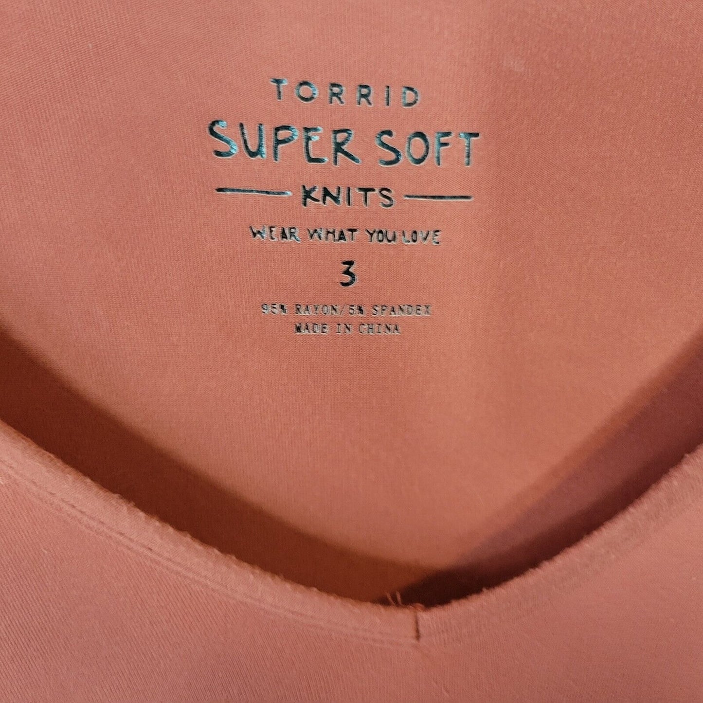 Torrid Super Soft Knits Womens Dress 3 3X Burnt Orange Pockets Elastic Waist