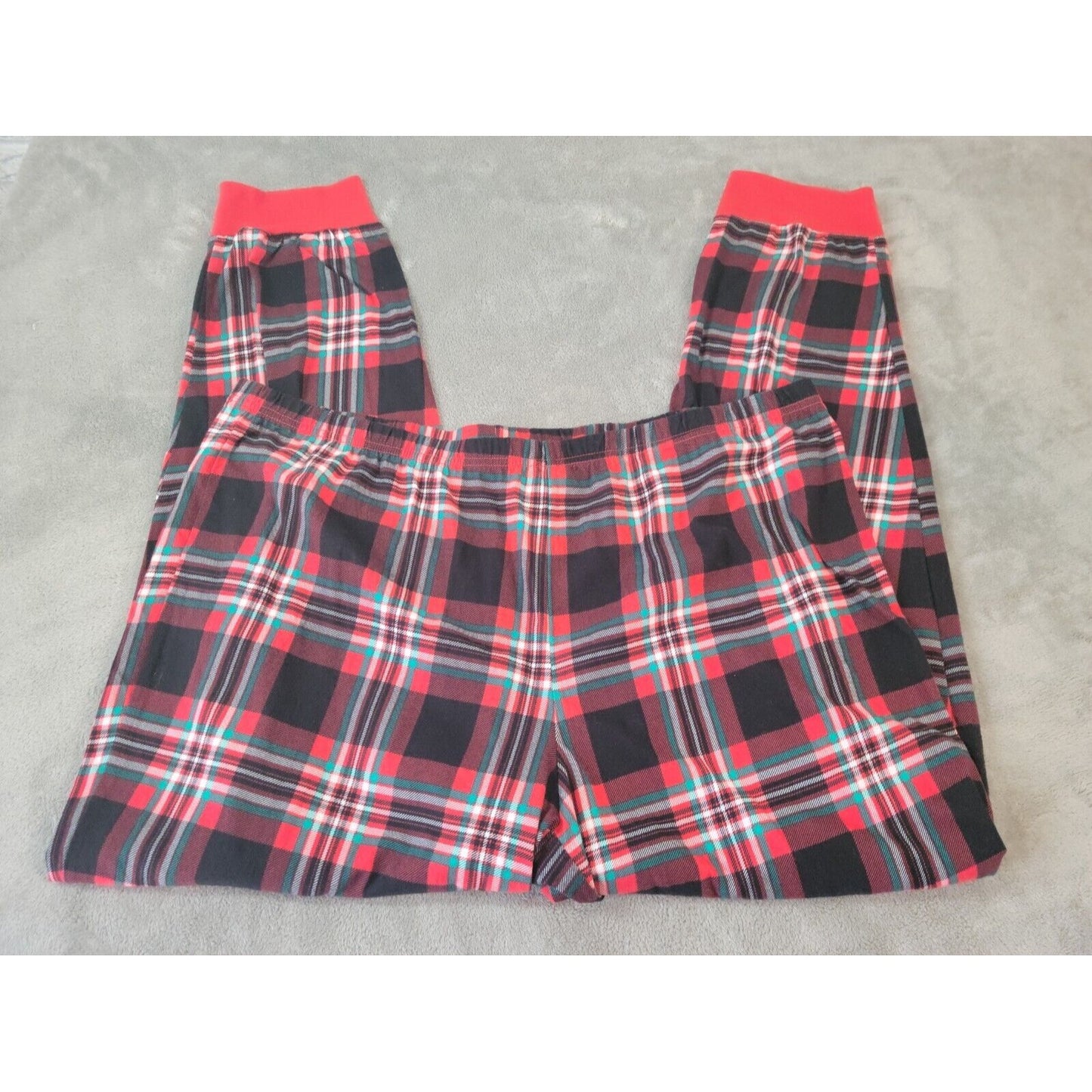 Secret Treasures Womens Pants 2X 18W 20W Plus Pajama Lounge Cotton Red Plaid