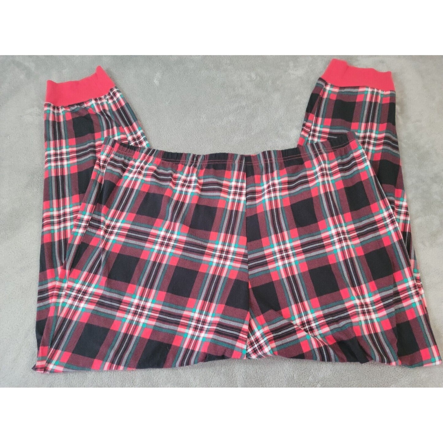 Secret Treasures Womens Pants 2X 18W 20W Plus Pajama Lounge Cotton Red Plaid