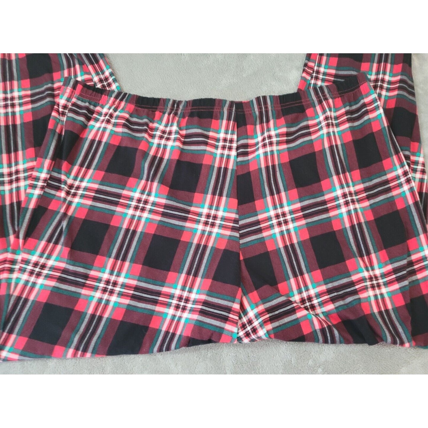 Secret Treasures Womens Pants 2X 18W 20W Plus Pajama Lounge Cotton Red Plaid
