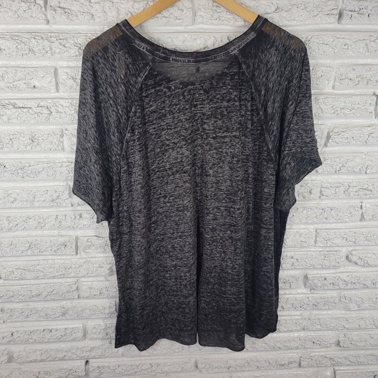 Christmas Disney Nightmare Women Tee 2X Plus Black Burnout Missing Jack Skeleton