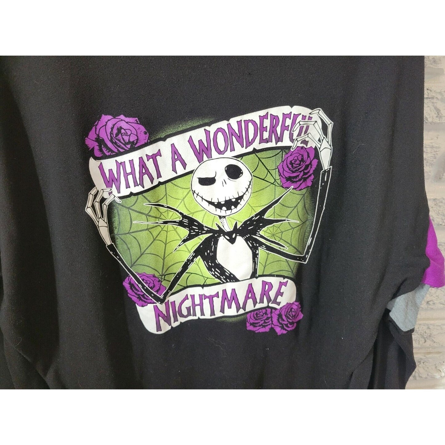Disney Nightmare Christmas Women Top 2X Pajama Black Long Sleeve Soft Poly Blend