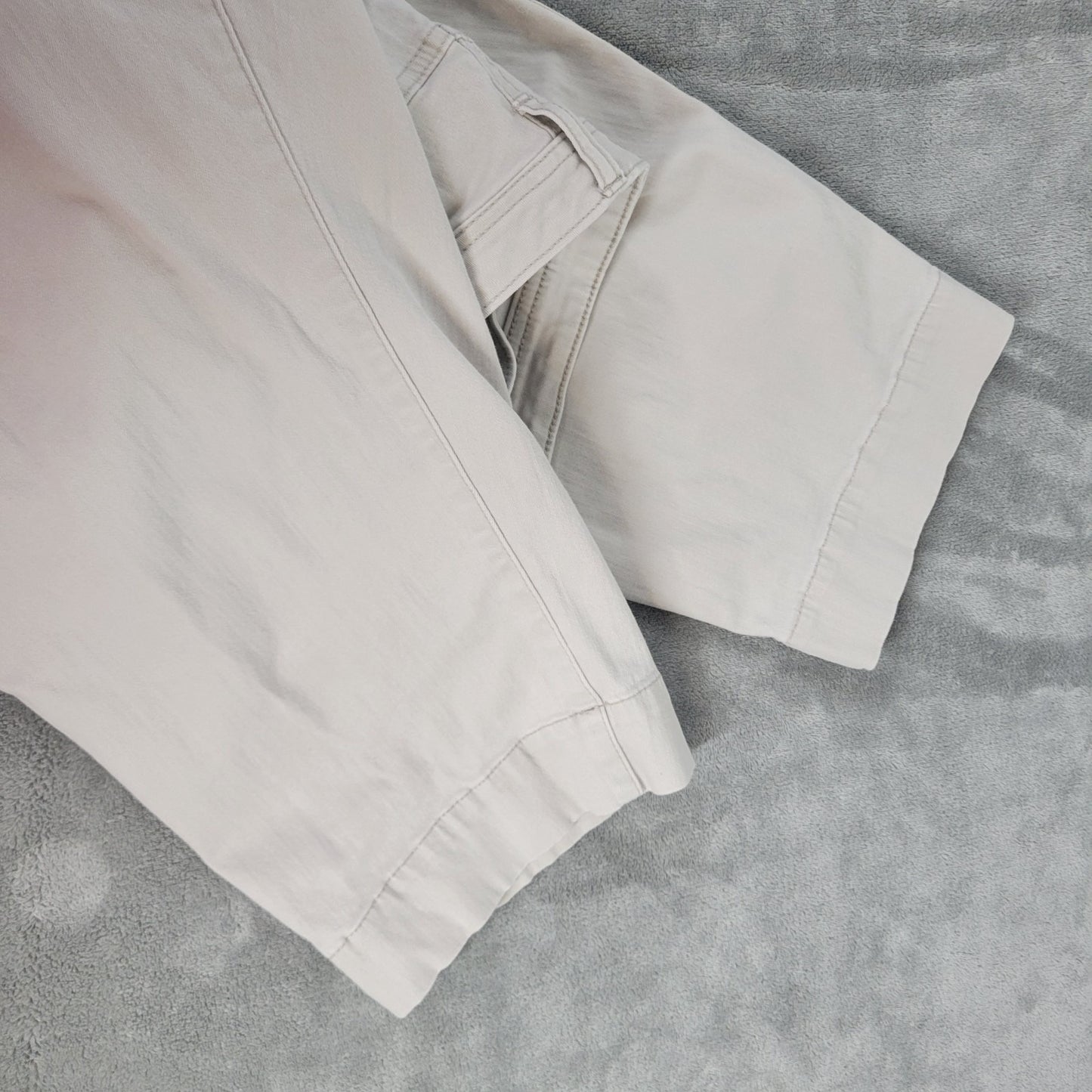 Bandolino Mandie Womens Jeans 22W Plus Capri Beige Denim Zip Fly Cotton Blend