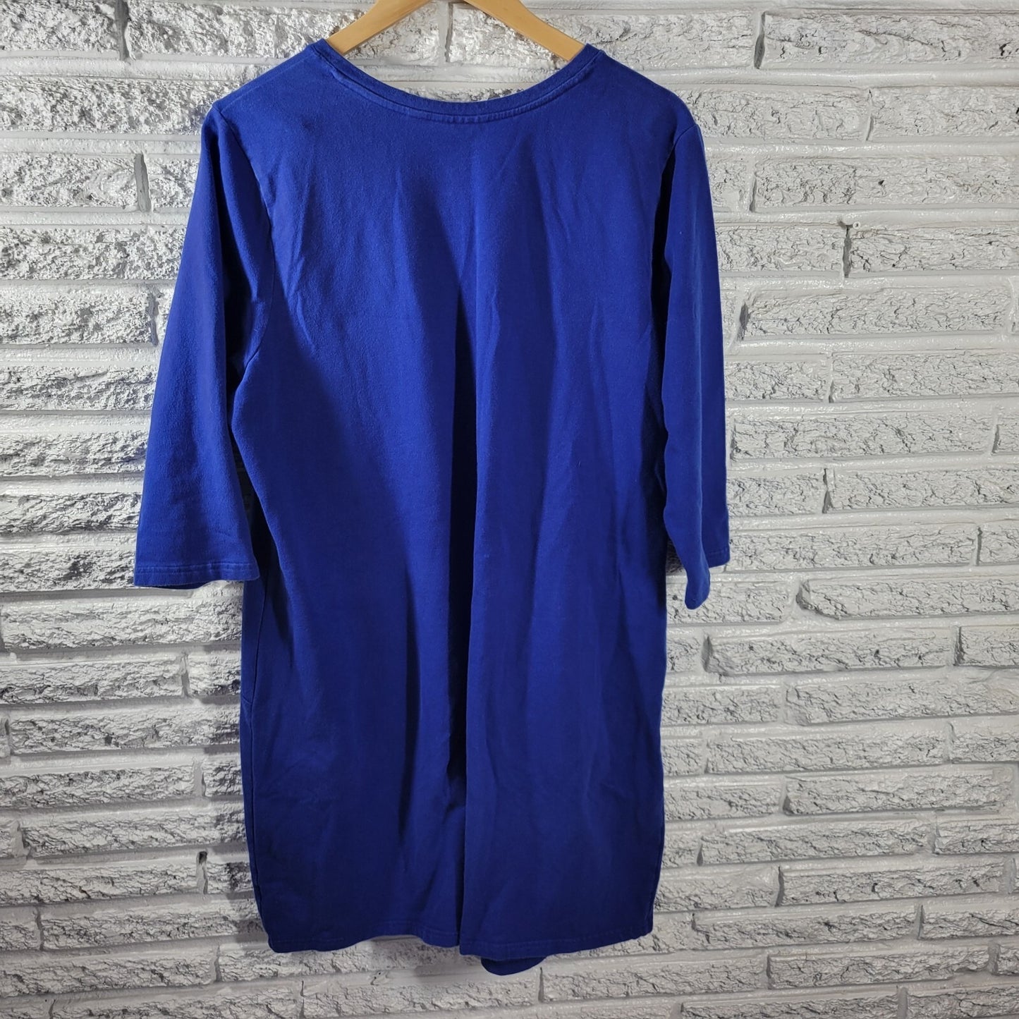 Denim Co Womens Dress Extra Large Mini Sweatshirt Coverup Pockets Blue Comfy