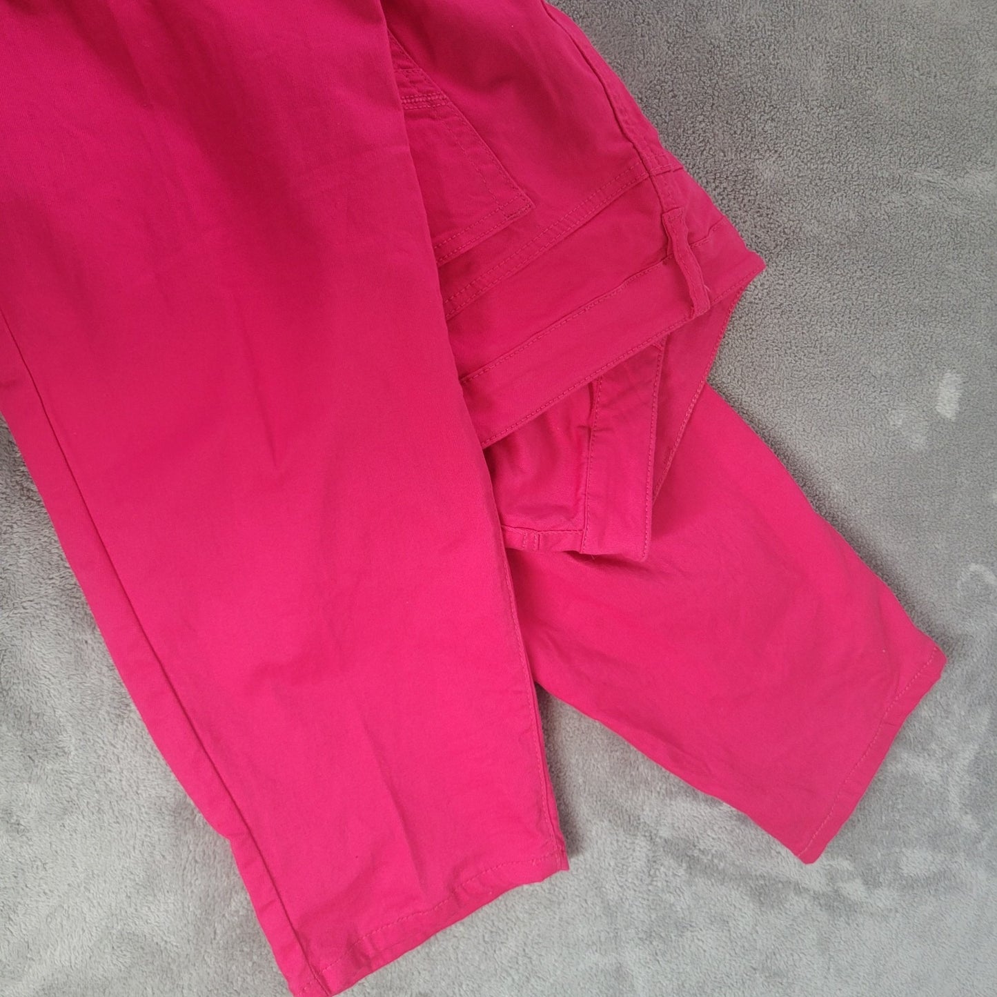 Ashley Stewart Womens Jeans 26 Plus Straight Leg Pink Denim Zip Fly Comfy New