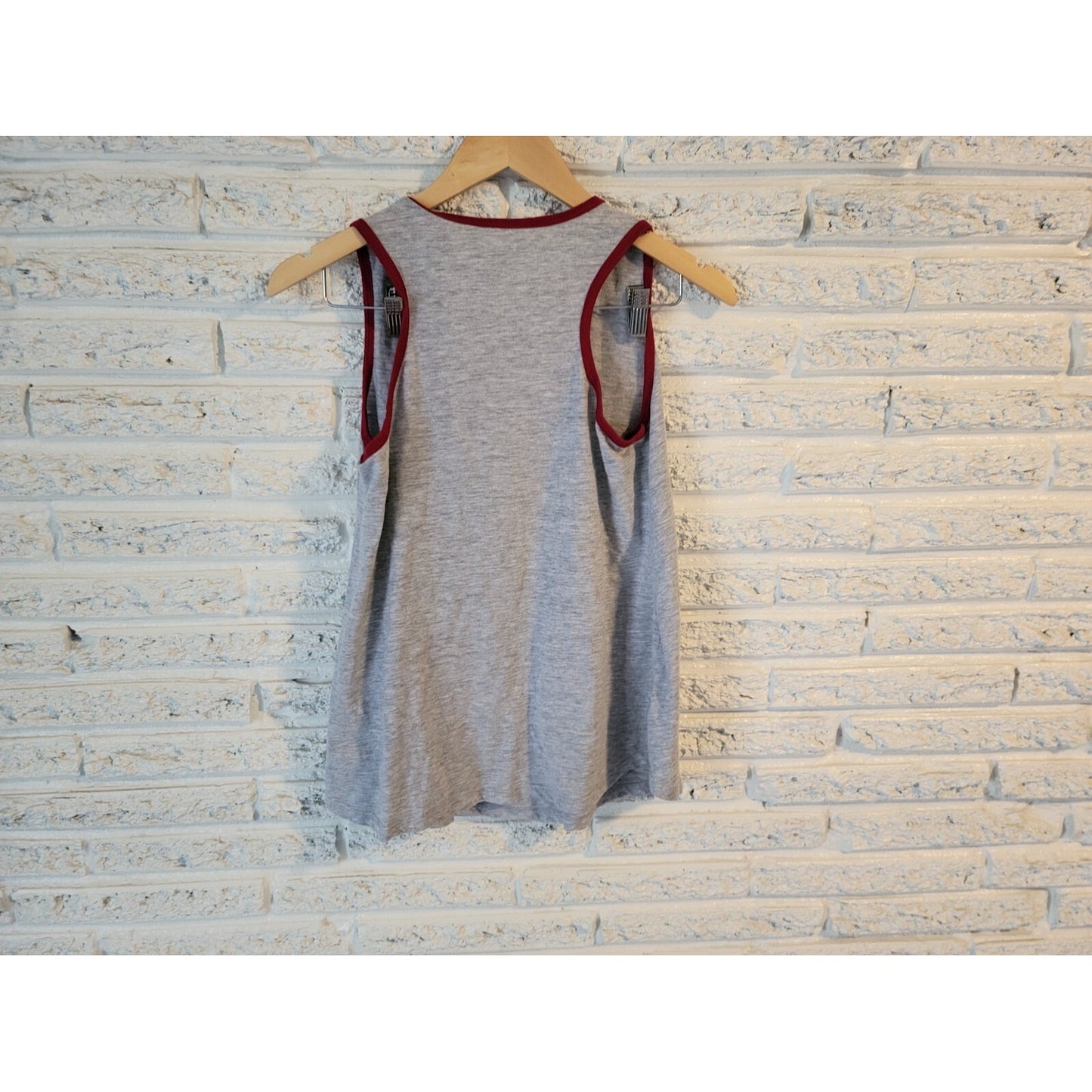 Secret Treasures Womens Top 3X Plus Tank Feelin Wild Gray Racerback Cotton Blend