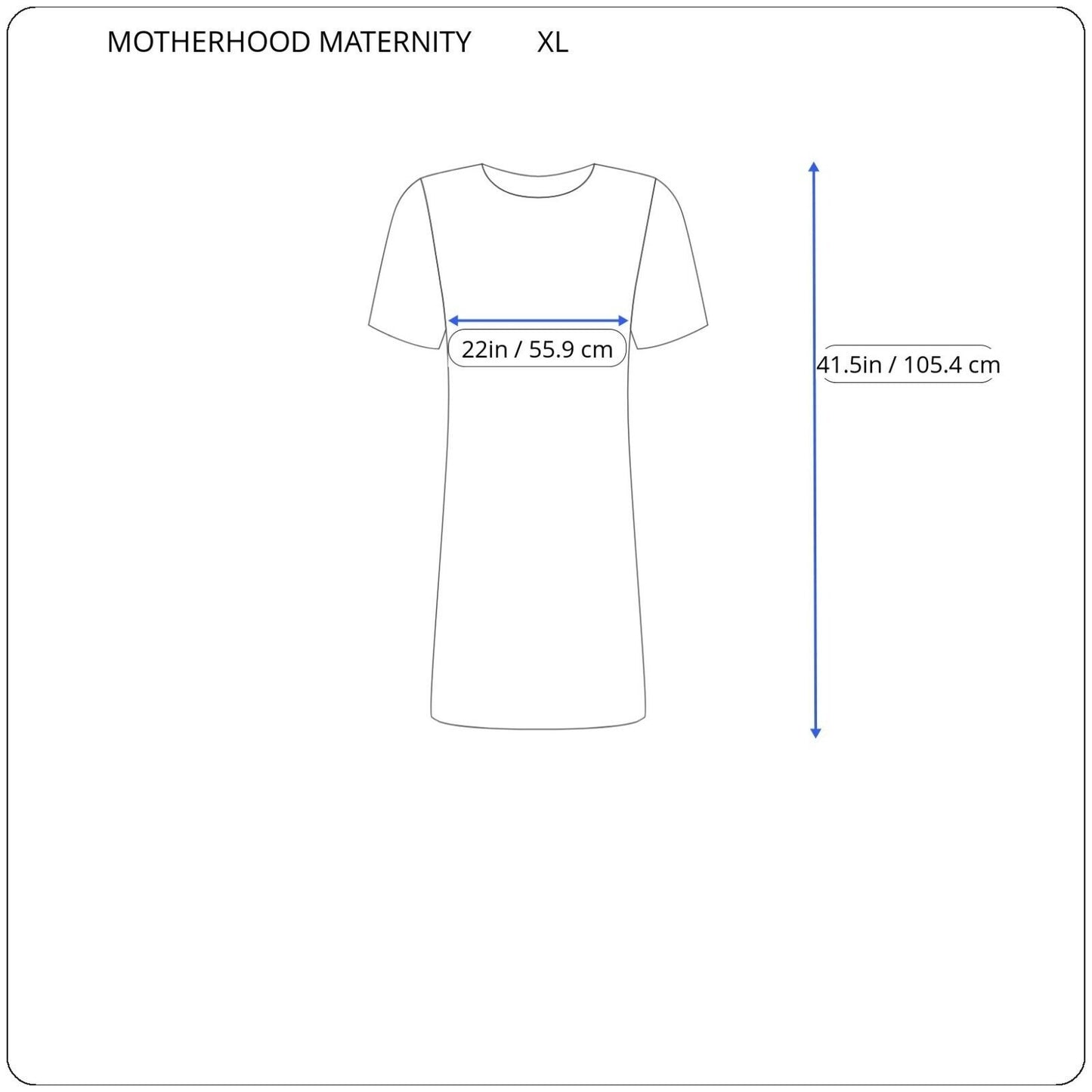 Motherhood Maternity Women Dress XL Short Sleeve Blue Pintuck Keyhole Poly Blend