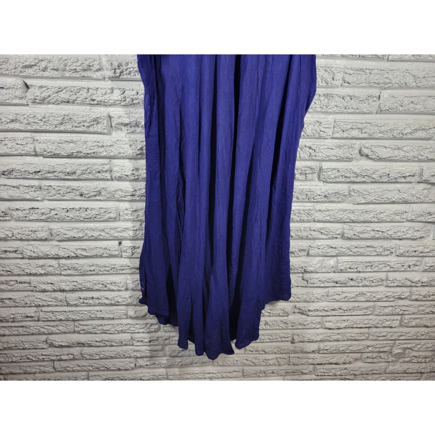 Easy Essentials Womens Dress 2X Plus Swim Coverup Sleeveless Embroidered Blue